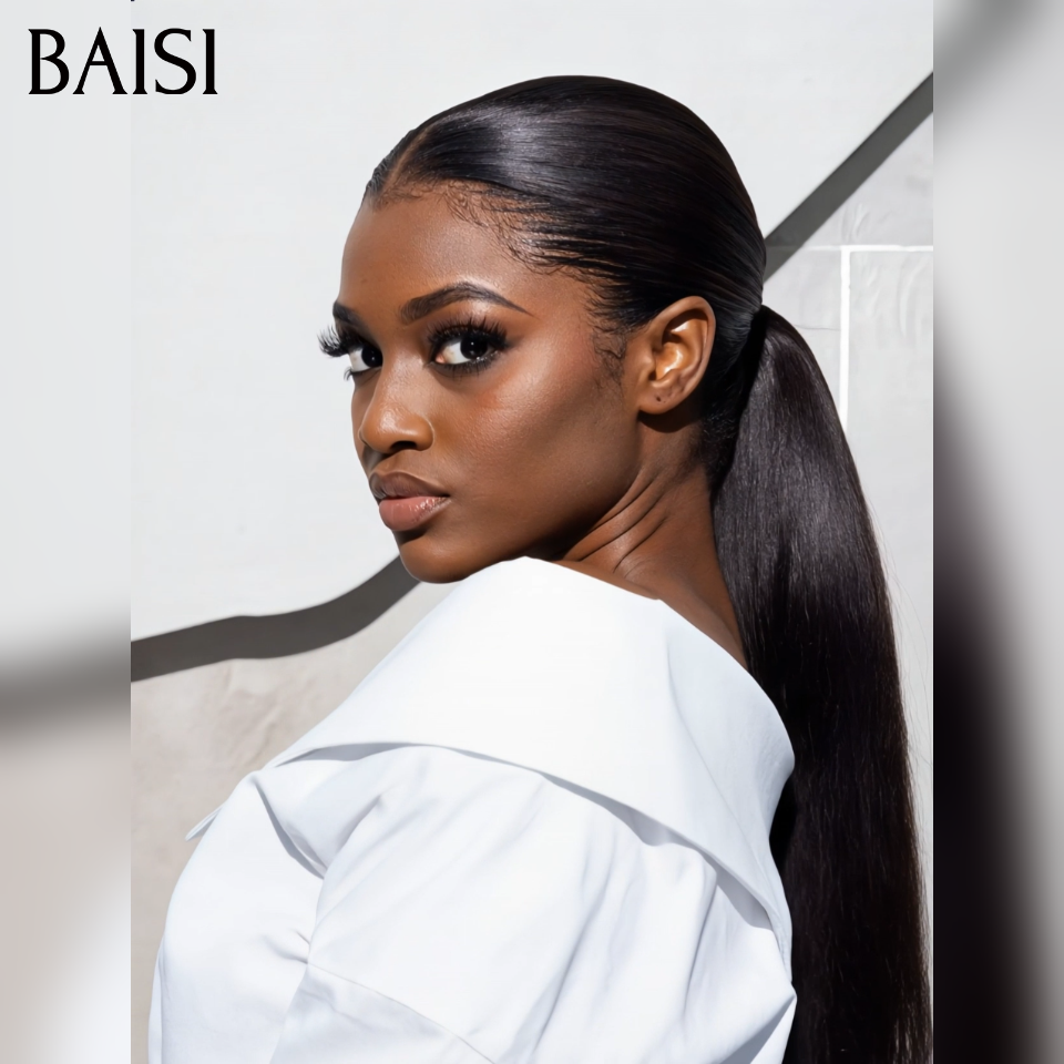 BAISI PROMO Maintenant 1 perruque lisse noir 24 pouces 1B 140€ ou 2 couleurs 1b et 99j 24 Pouces pour revendre cheveux humains 100% raw hair stock limité