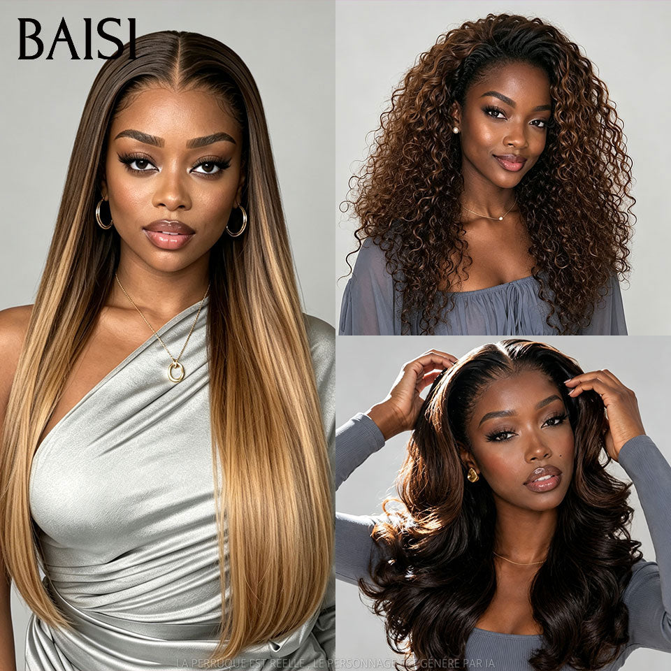 BAISI  3 perruques en gros 239€ ou 4 Perruques SDD BONE STRAIGHT 100% Vietnam hair 400€  Moitié Prix 2X6 lace 30 pouces en 4 Couleurs Bordeaux 1BT99J# et Marron 4/27# et orange 4/350# et noir 1B# DE luxe 250% densité en 100% vrais cheveux humains MP50