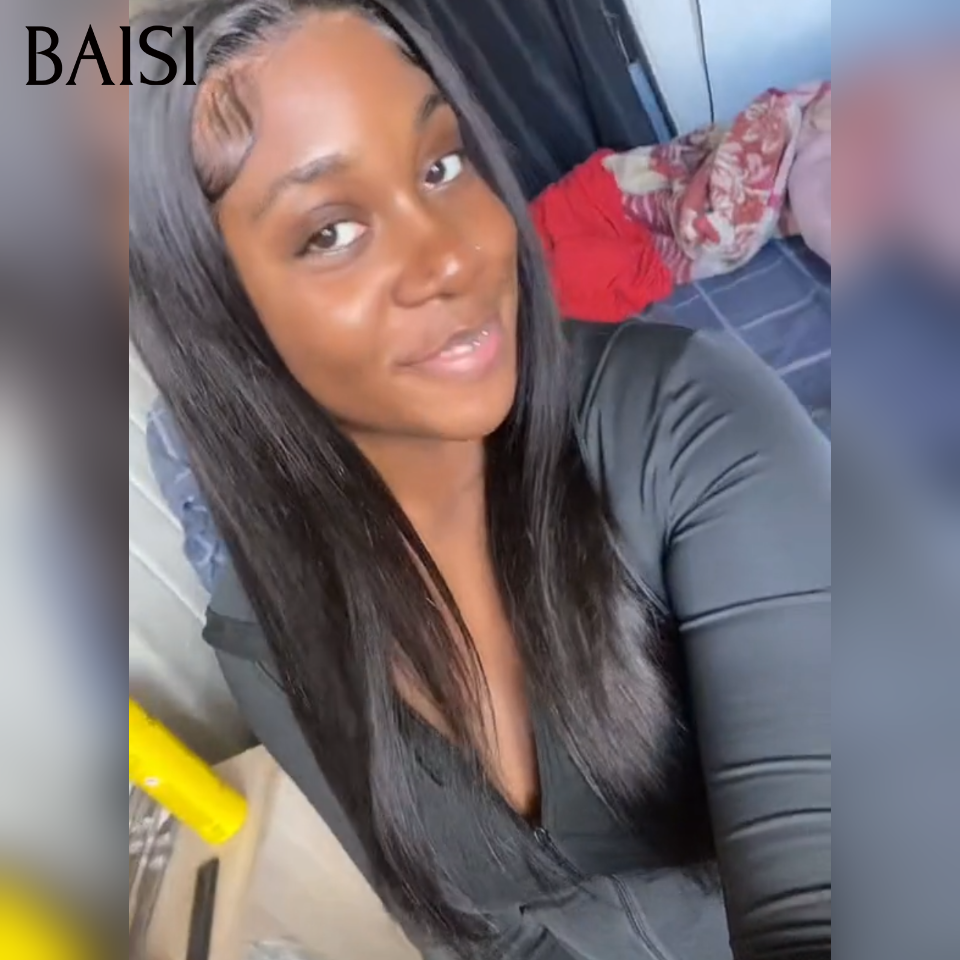 BAISI Perruque 13x4 lace frontale Lisse PROMO 22 pouces 129€ 24 pouces 149€ Reçu 48H  6 Perruques en Gros 520€ En 100% Cheveux Humains