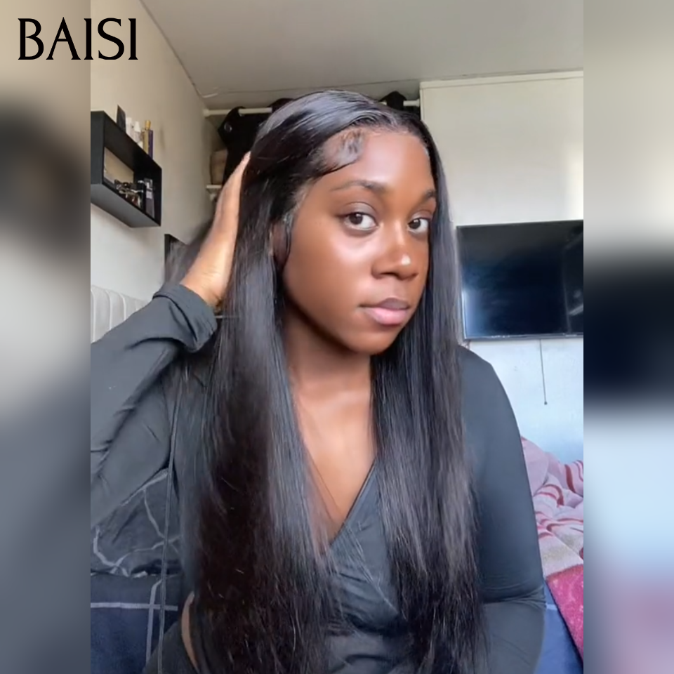 BAISI Perruque 13x4 lace frontale Lisse PROMO 22 pouces 129€ 24 pouces 149€ Reçu 48H  6 Perruques en Gros 520€ En 100% Cheveux Humains