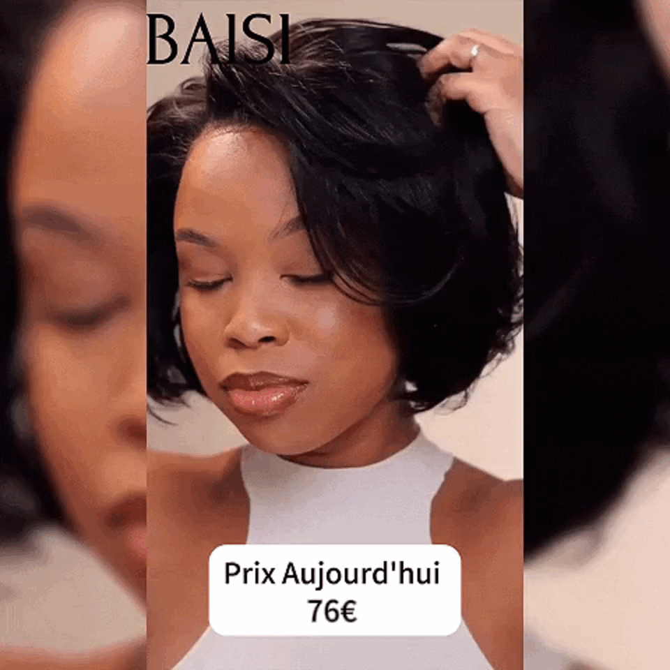 BAISI Pixie Frontale 13x4 lace tranparente 8 Pouce lisse Noir naturel 76€ C