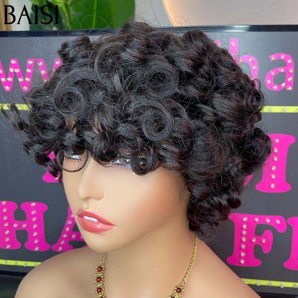 BAISI Perruque Bob 68€ EGG wave avec Frange en Noir ou miel 79€ Sans Lace en 100% Cheveux Humains
