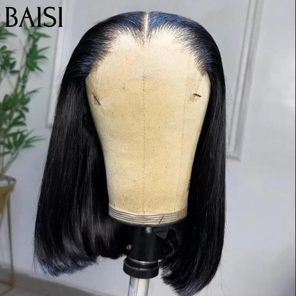 BAISI Bob blonde ou noir Perruque Lisse Straight Bob Lace frontal 16 Pouces 79€ En 100% Cheveux Humains