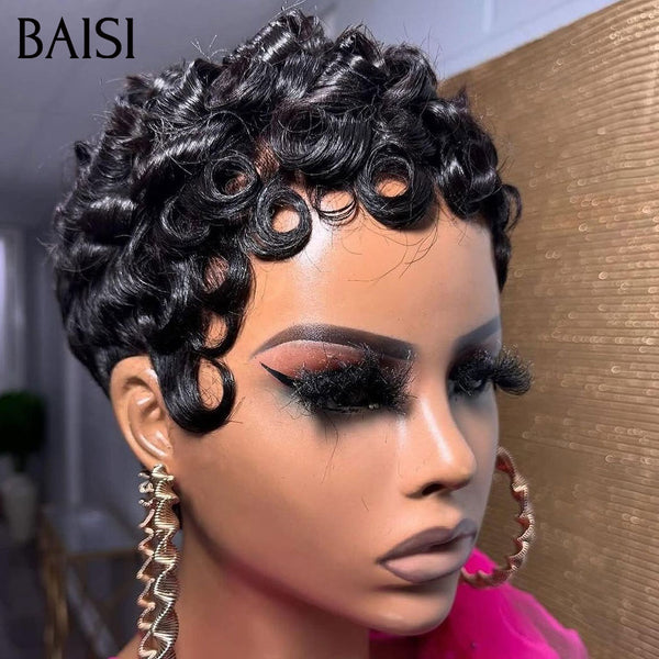 BAISI 6 perruques en gros 339€ ( qualité+quantité ) ou 6 Perruques 4X4 noir 24 pouce pour revendre 799€ en 100% vrais cheveux humains