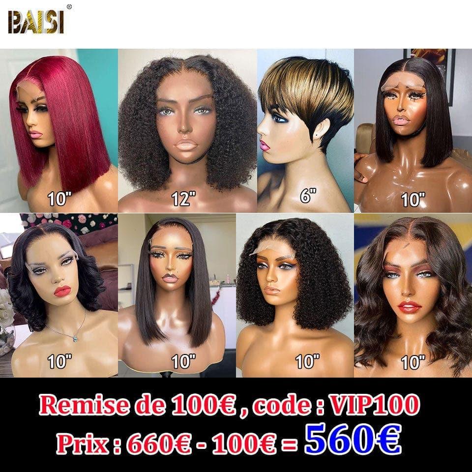 BAISI vendita flash 8 parrucche in 100% capelli umani veri 660 euro Codice: VIP100