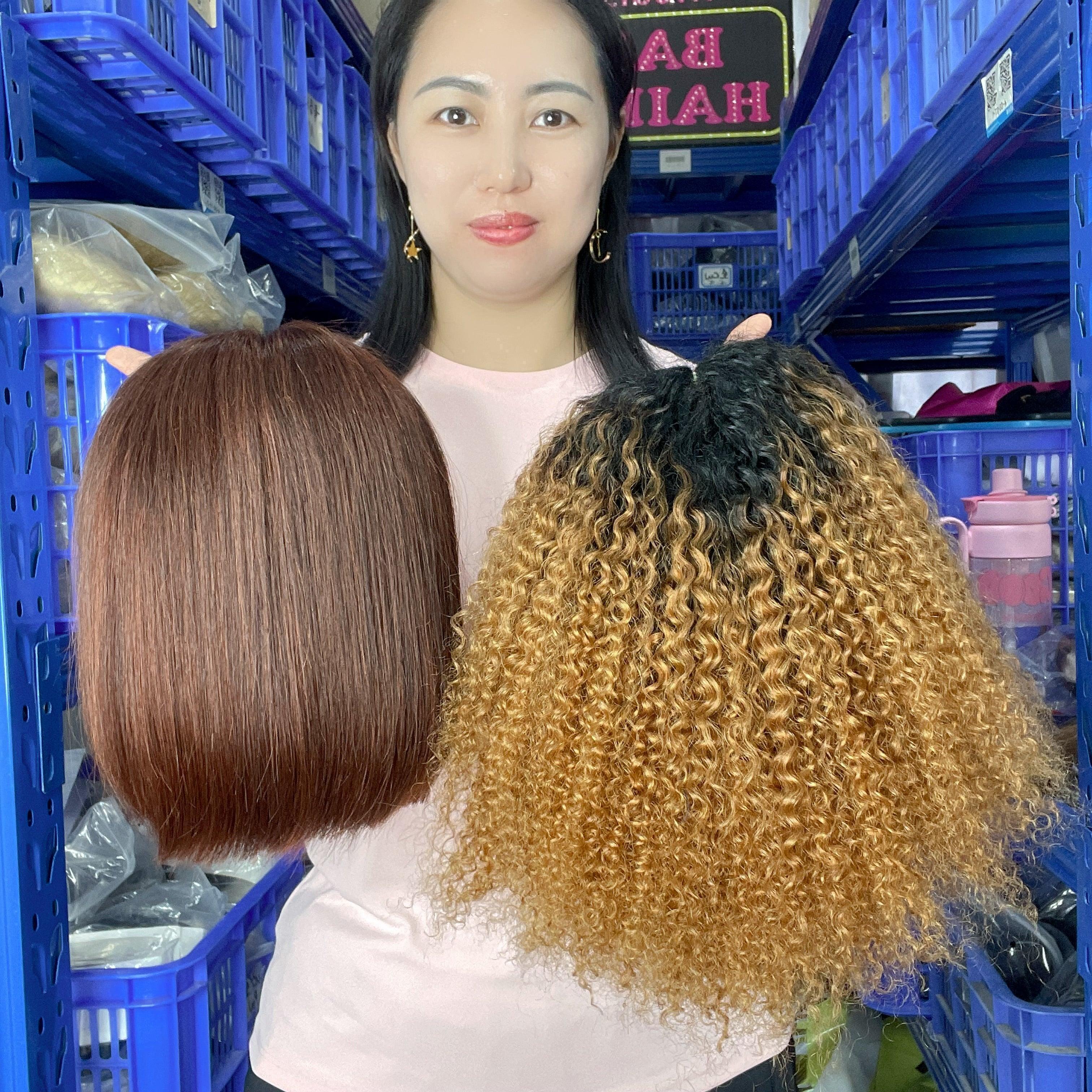 BAISI 2 perruques en couleurs 150€ ou 2 perruques noirs 250€  en 100% vrais cheveux humains
