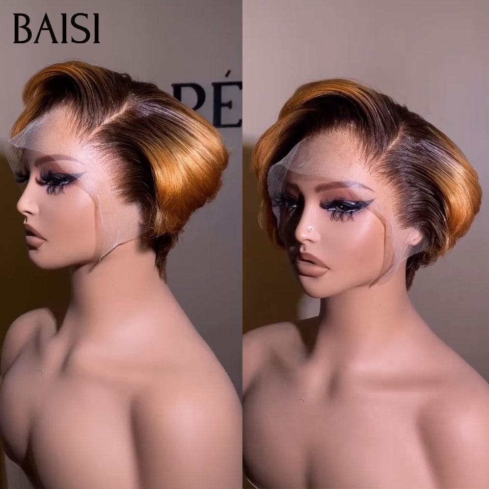 BAISI 13X4 lace Pixie wave Wig In Color 99J# €65 in 100% Human Hair BAISI20