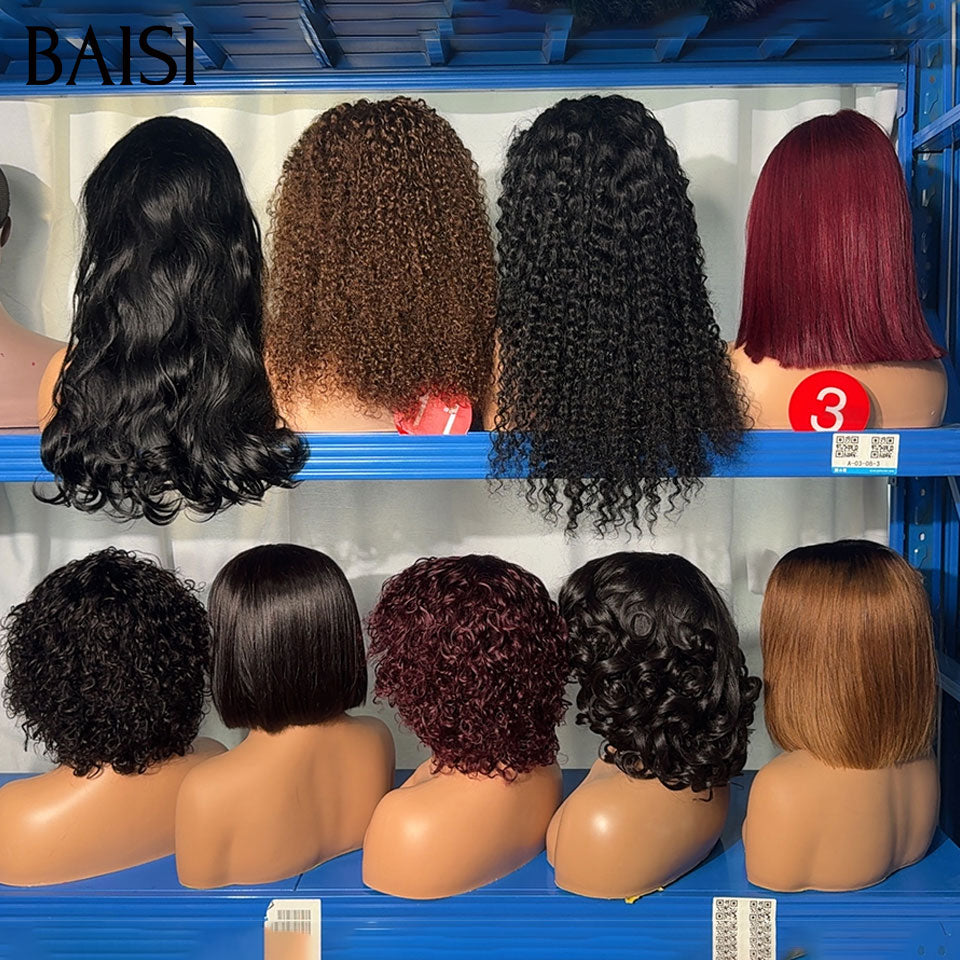 BAISI Lot de 9 perruques Flash Offer PROMOTION 550€ Vente en gros 9 styles de perruques différents en 100% vrais cheveux humains BS65