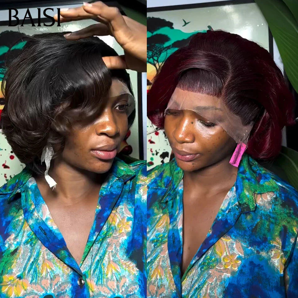 BAISI 2 Perücken OHNE Kleber Körperwelle und lockige Welle zum Weiterverkauf 275 € 18 Zoll aus 100 % echtem Menschenhaar VIP100