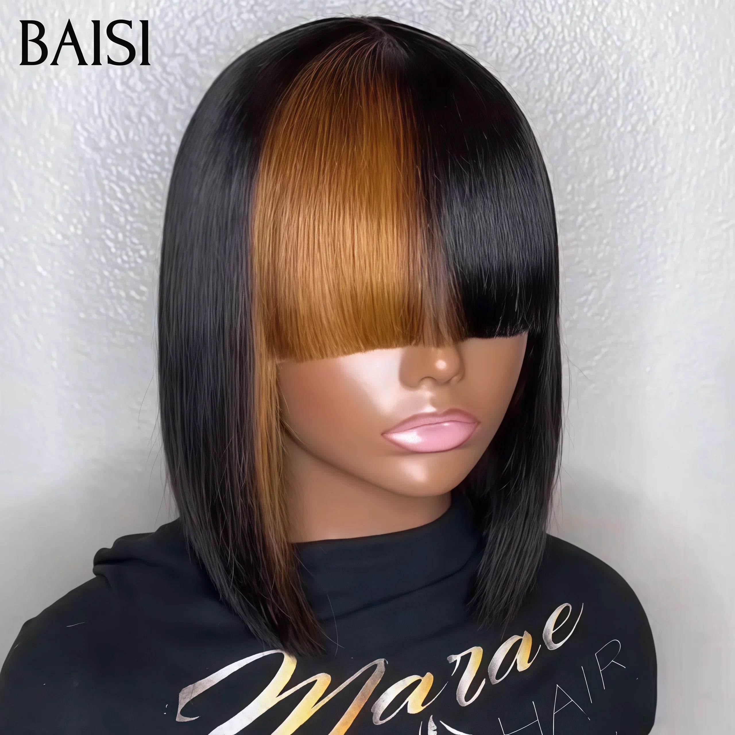 Venta flash BAISI 2 pelucas de cabello humano 100% real 149 euros (código：FR20)