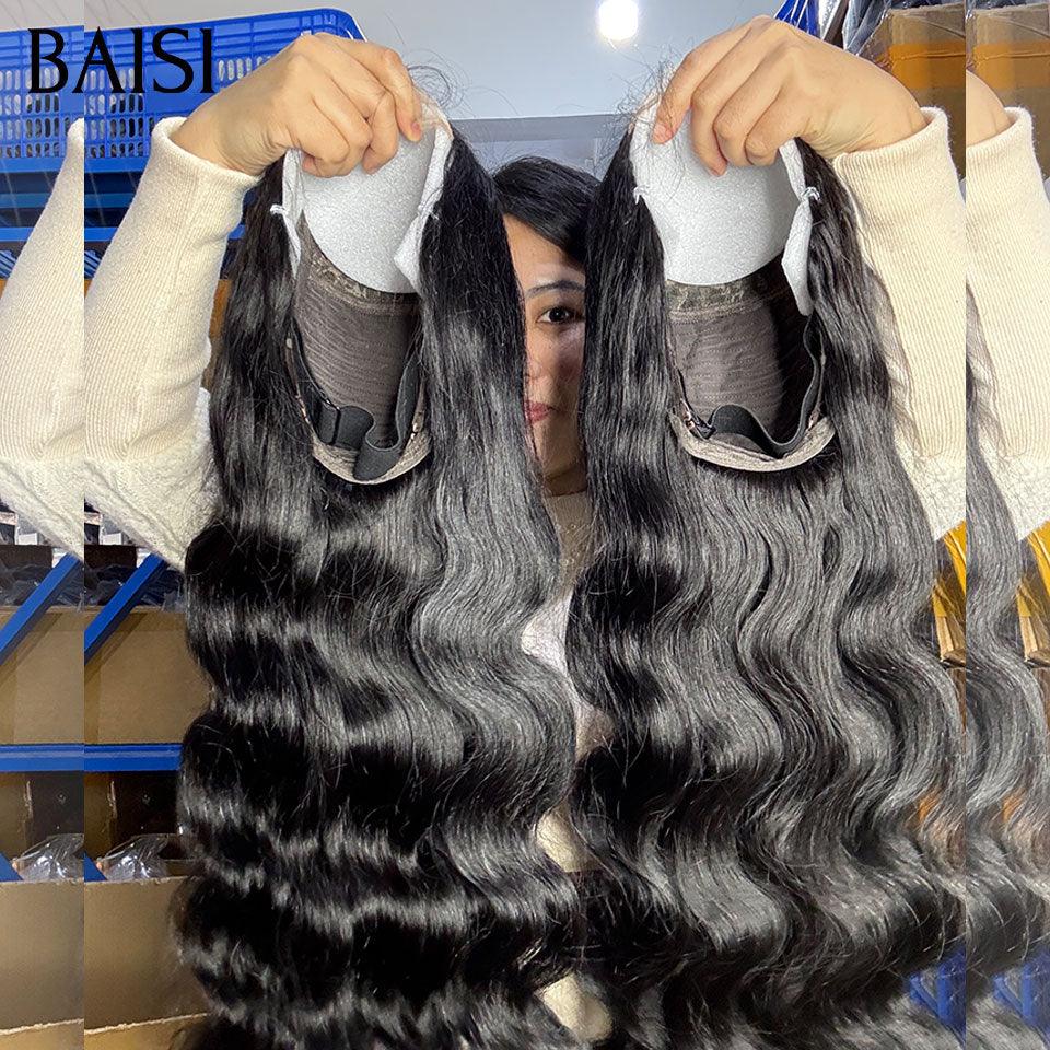 BAISI 13x4 lace frontal  18 pouces body wave 145€ en couluer 1BT33# ou 4X4 perruque Body wave 24 Pouce 149€ en France TVA 0€ 48H arrivé en 100% cheveux humains