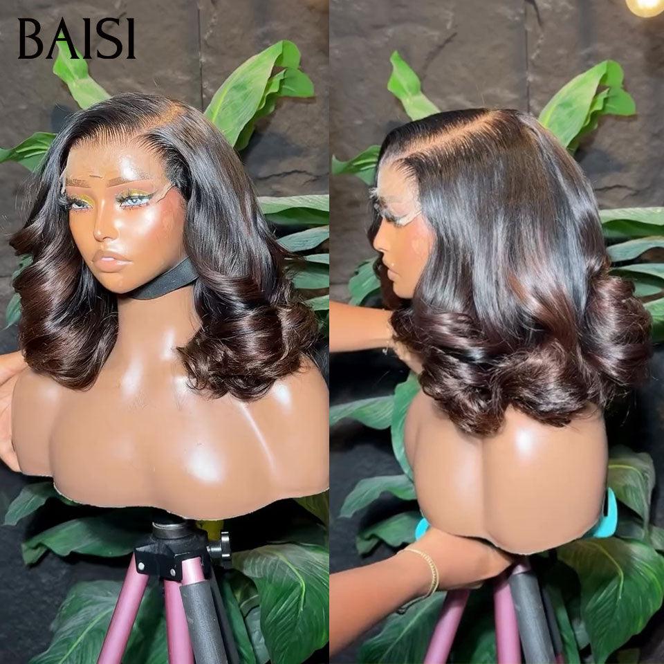 BAISI  perruque 4X4 lace 159€ moitié prix En Couleur marron 1BT4# coupe personnalisée  voluminieux  250% densité plus de 20 ans d' utilisations MP50