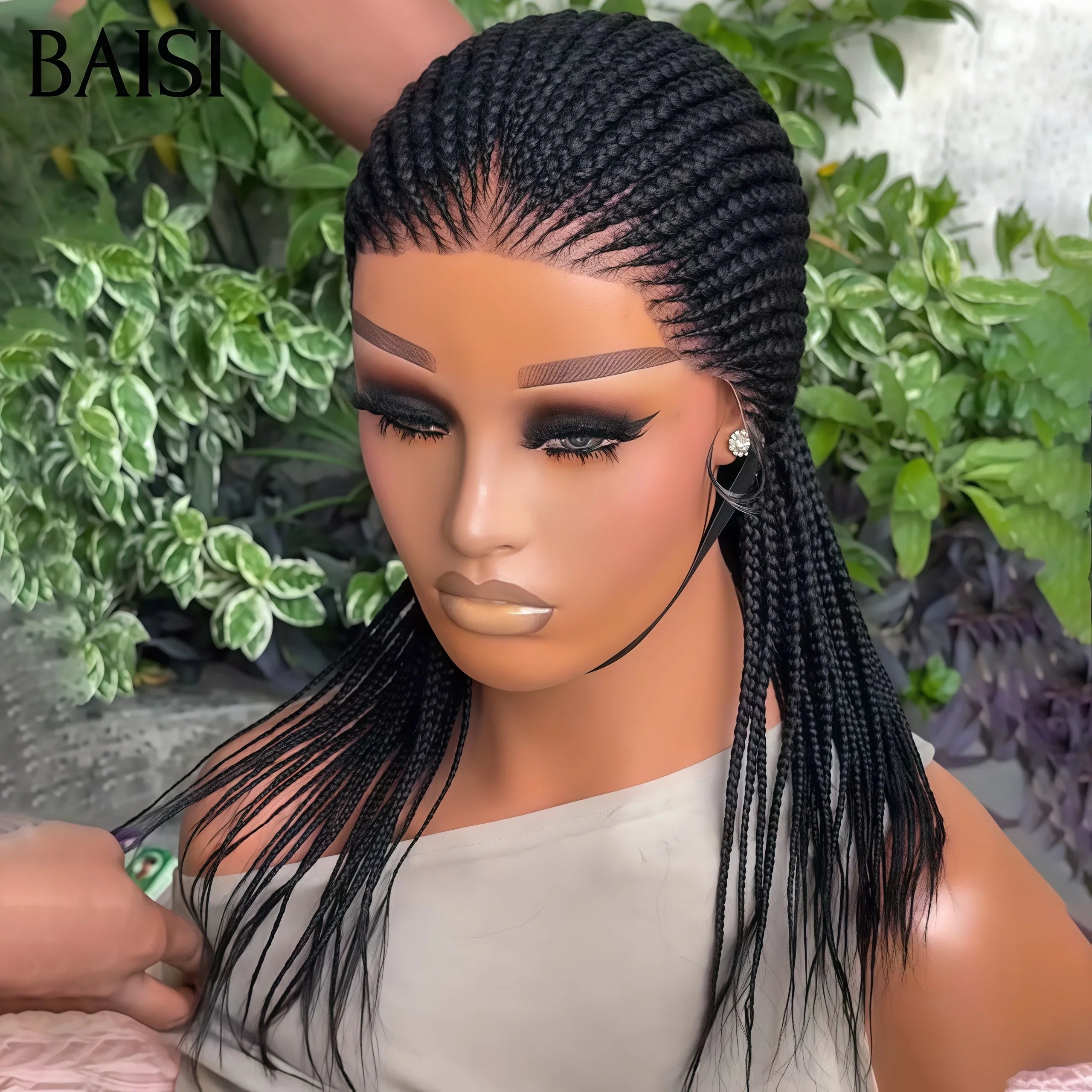 BAISI Perruques Full Lace avec Petite Natte Promo Aujourd'hui 189€ 100% comme indiqué sur la photo En cheveux humains FR38