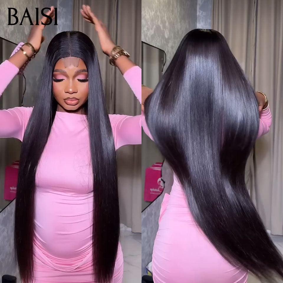 BAISI 2 Perücken OHNE Kleber Körperwelle und lockige Welle zum Weiterverkauf 275 € 18 Zoll aus 100 % echtem Menschenhaar VIP100