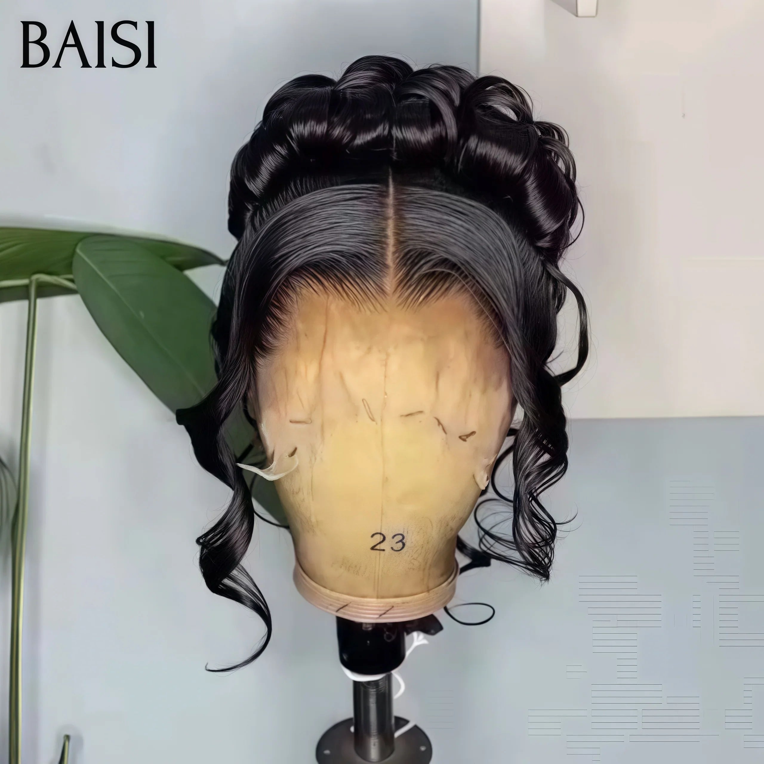 BAISI Coiffure de luxe Hilary Perruques Mariage Prête à porter chignon et personalisation comme sur la vidéo 100% identique avec lace frontale pour mariage ou événement spécial VIP100