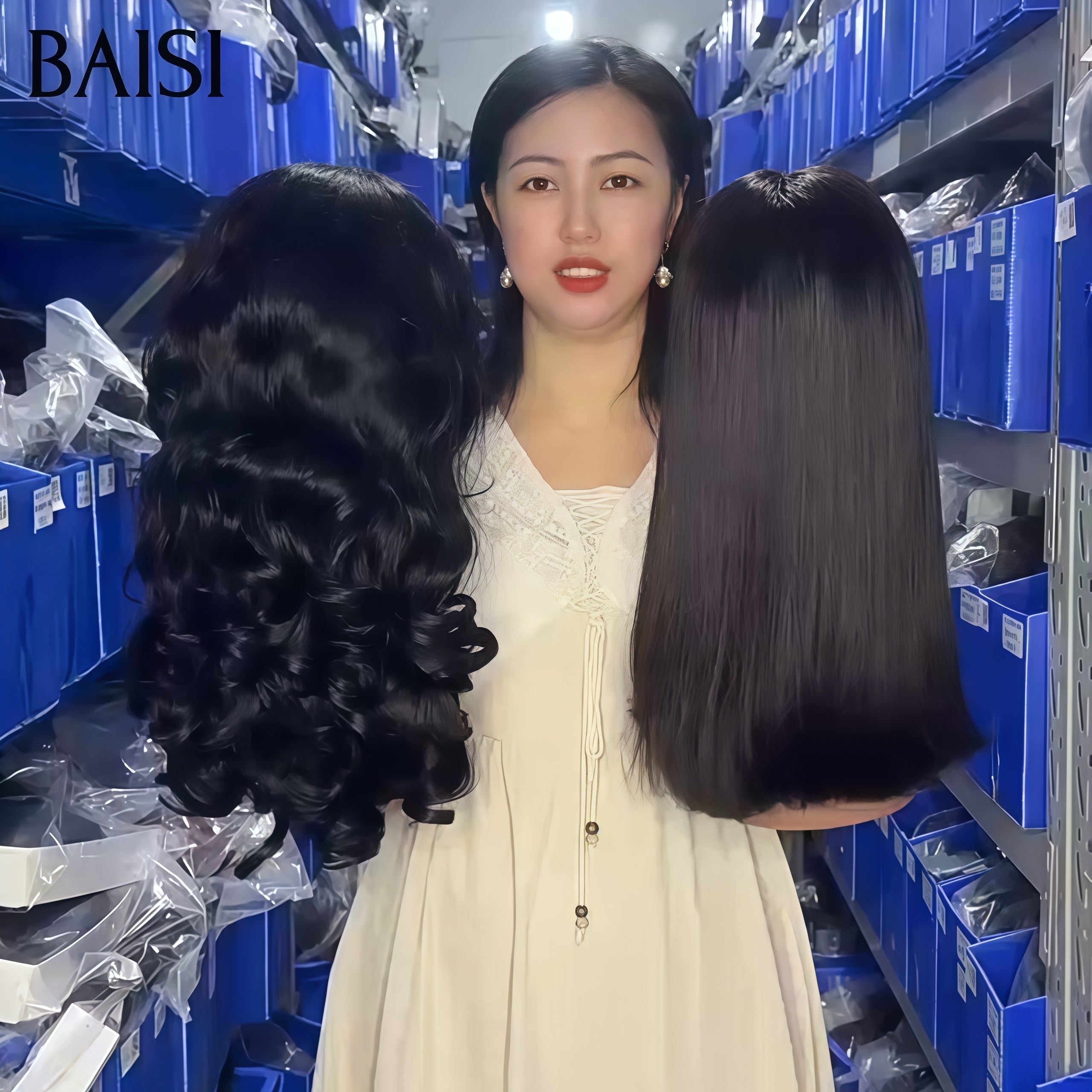 BAISI Set of 2 PROMOTION wigs in 100% real human hair €164 AND €120 (no code needed)