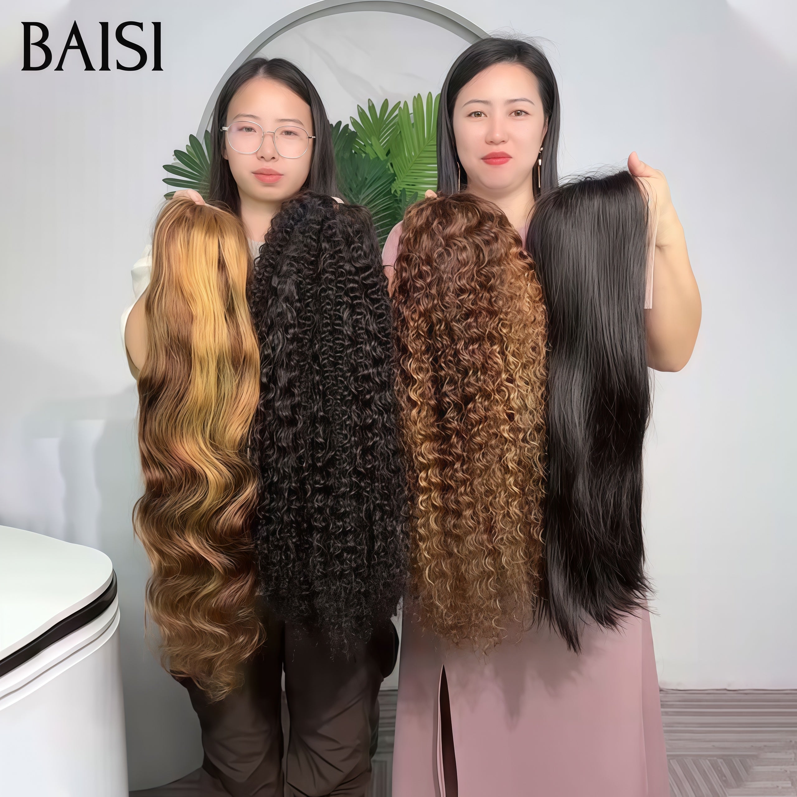 BAISI Conjunto de 2 perucas PROMOÇÃO em cabelo 100% humano real 164 € E 120 € (sem necessidade de código)