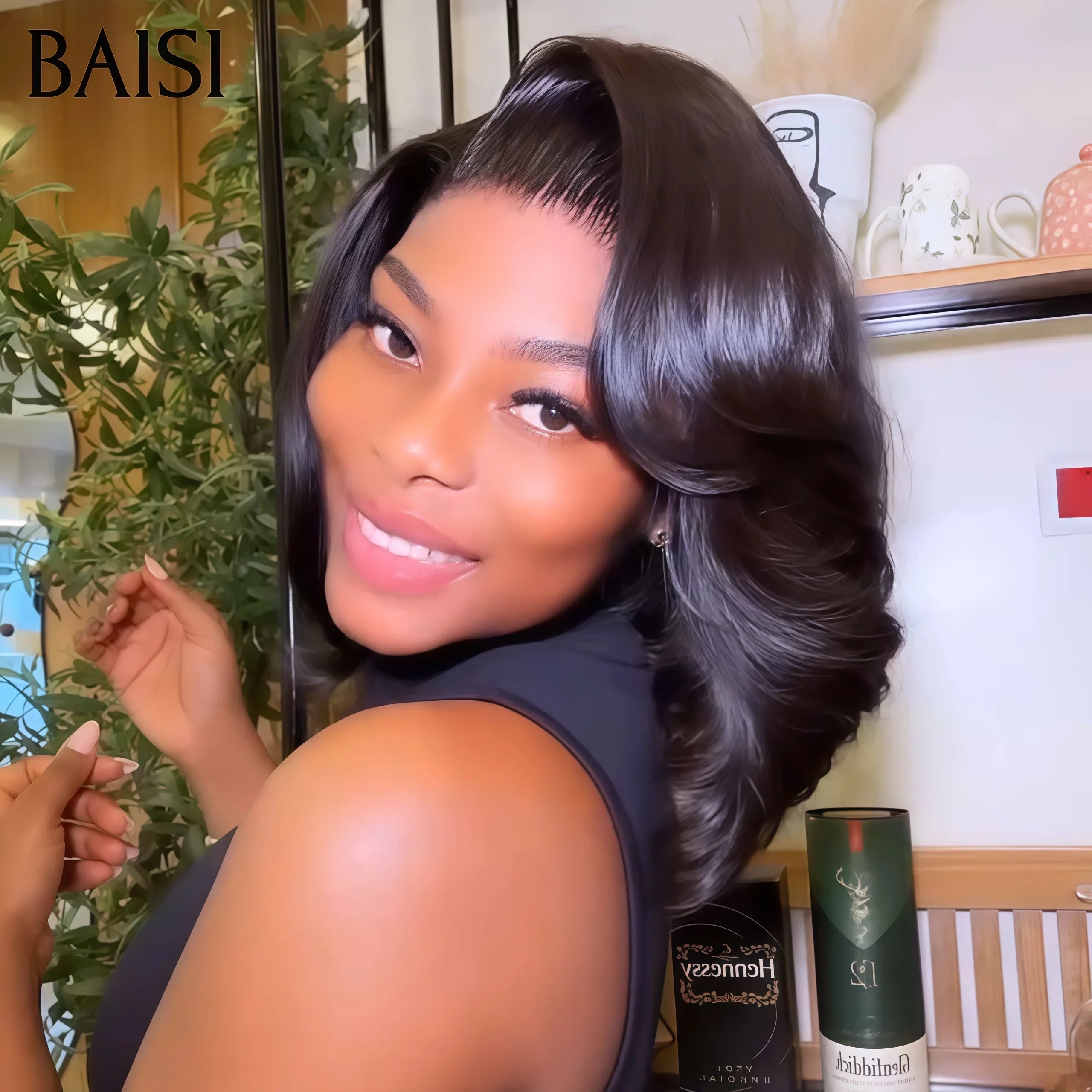 BAISI Peluca rizada con ondas de huevo de encaje 13X4, colores personalizados, 18 pulgadas, 300% de densidad, 198 € en cabello 100% humano