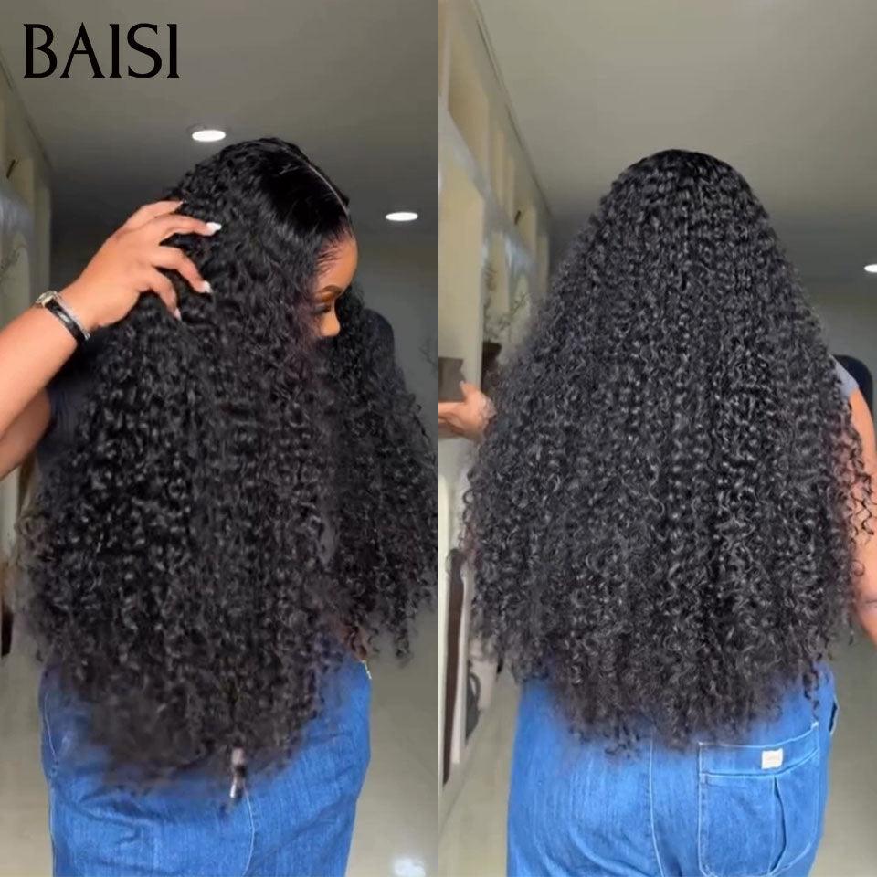 BAISI St Valentin PROMO Moitié Prix 95€ Perruque T Part Lace afro curl  En Couleur NOIR 12 Pouces ou 300% Densité 30 Pouces 369€ en 100% Cheveux Humains MP50