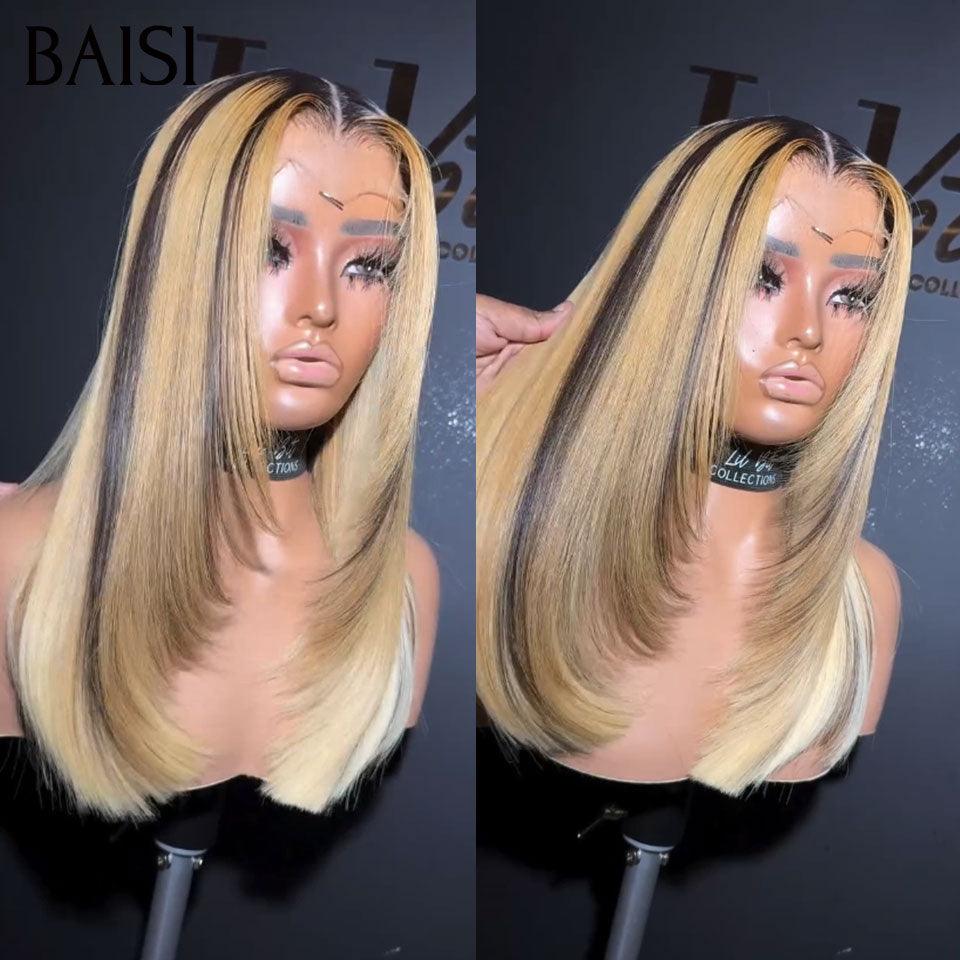 BAISI perruque 13x4 Lisse 16 pouces 176€ en Couleurs personnalisées en 100% vrais cheveux humains FR38