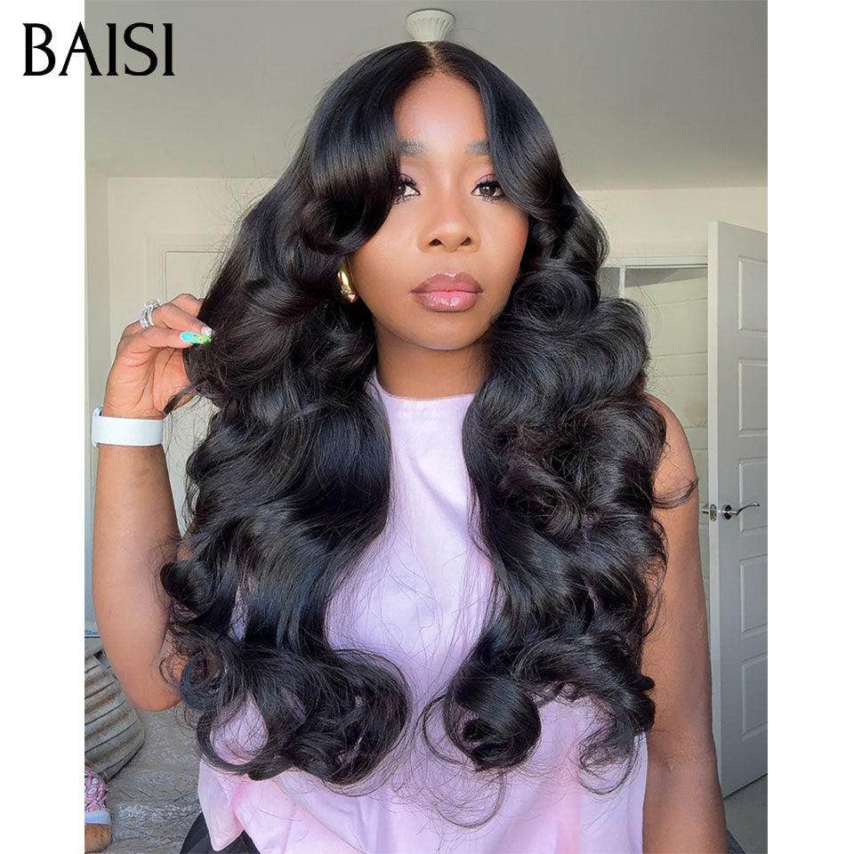 BAISI 6 Perruques 666€ 13X4 Body wave et curly wave et lisse en 100% Cheveux Humains BS65