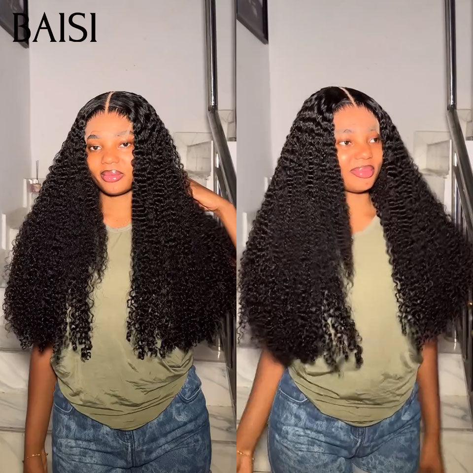 BAISI 2 Perücken OHNE Kleber Körperwelle und lockige Welle zum Weiterverkauf 275 € 18 Zoll aus 100 % echtem Menschenhaar VIP100