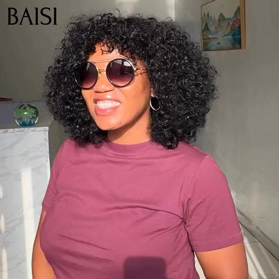 BAISI 2 Perücken OHNE Kleber Körperwelle und lockige Welle zum Weiterverkauf 275 € 18 Zoll aus 100 % echtem Menschenhaar VIP100