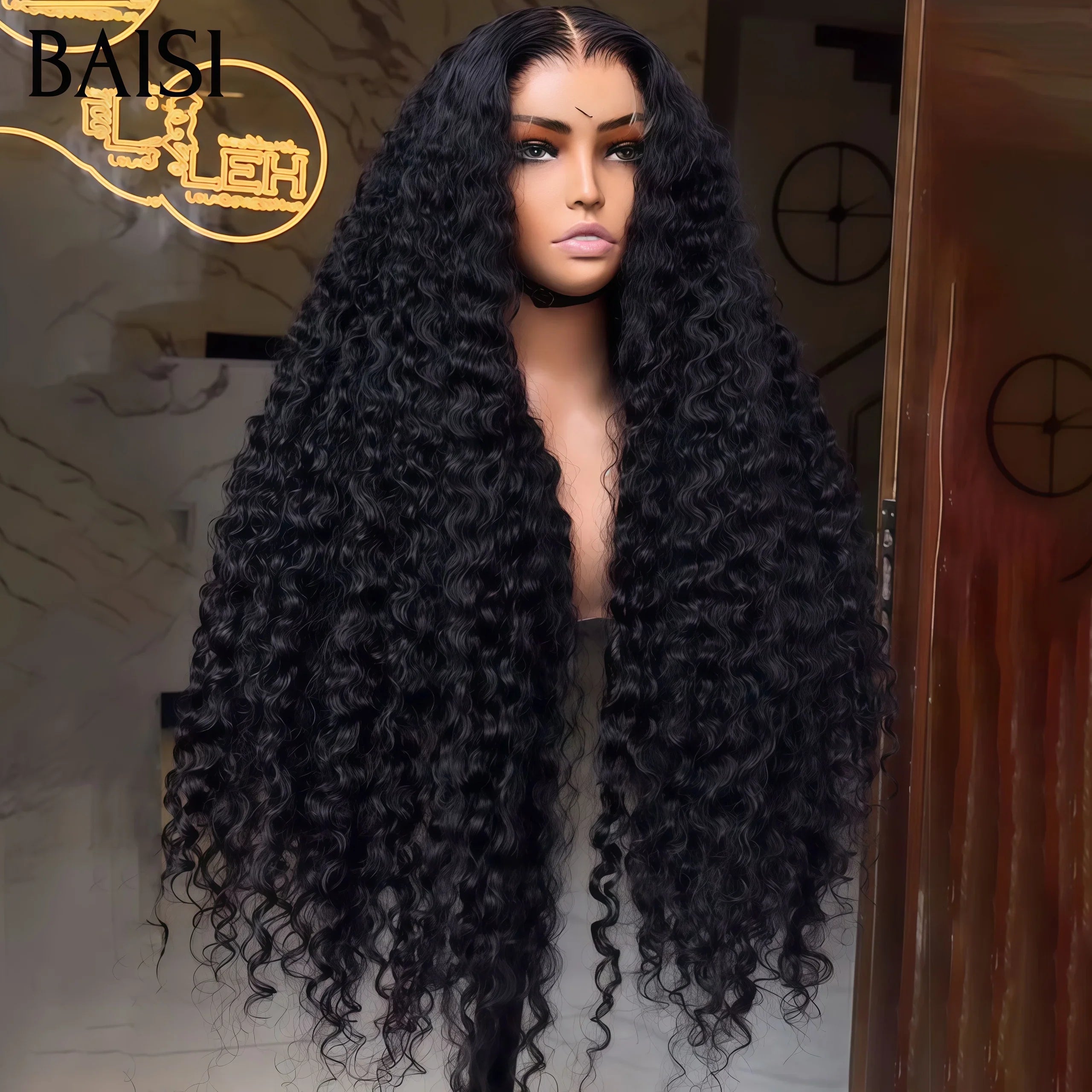 BAISI Achetez 2 perruques minimum au prix d'usine fournisseur lace frontal deep wave 28Pouces 159€ ou 13X4 lace Marron 1BT4# ou sans lace 18 pouces body wave  en 100% vrais cheveux humains (Pas Besoin De Code)