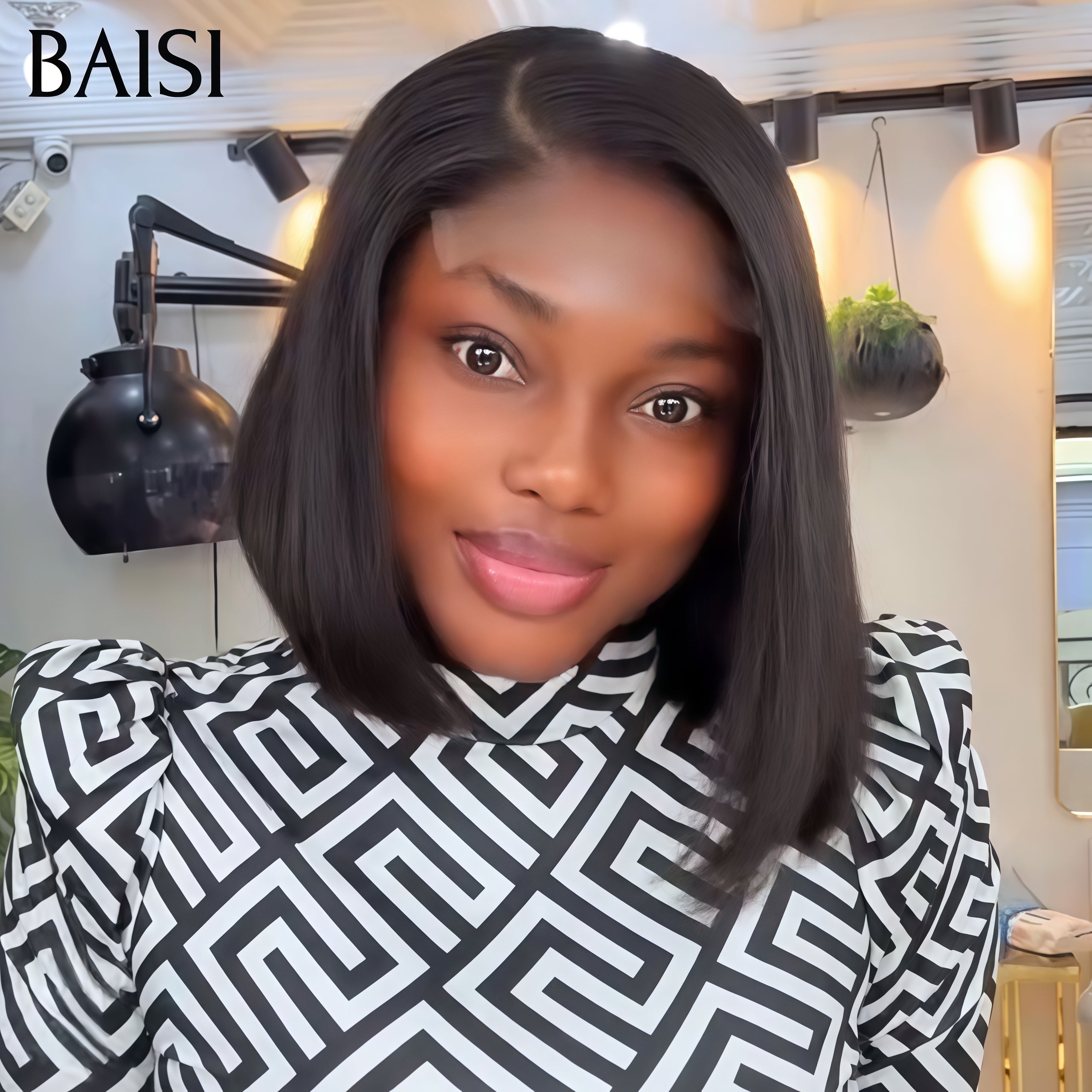 BAISI BLACK FRIDAY 1 lisse Bob 4X4 lace closure 8pouce 72€ ou 2 Perruques bob 190€ Sans Colle Facile à Porter en 100% vrais cheveux humains Lace déjà couper