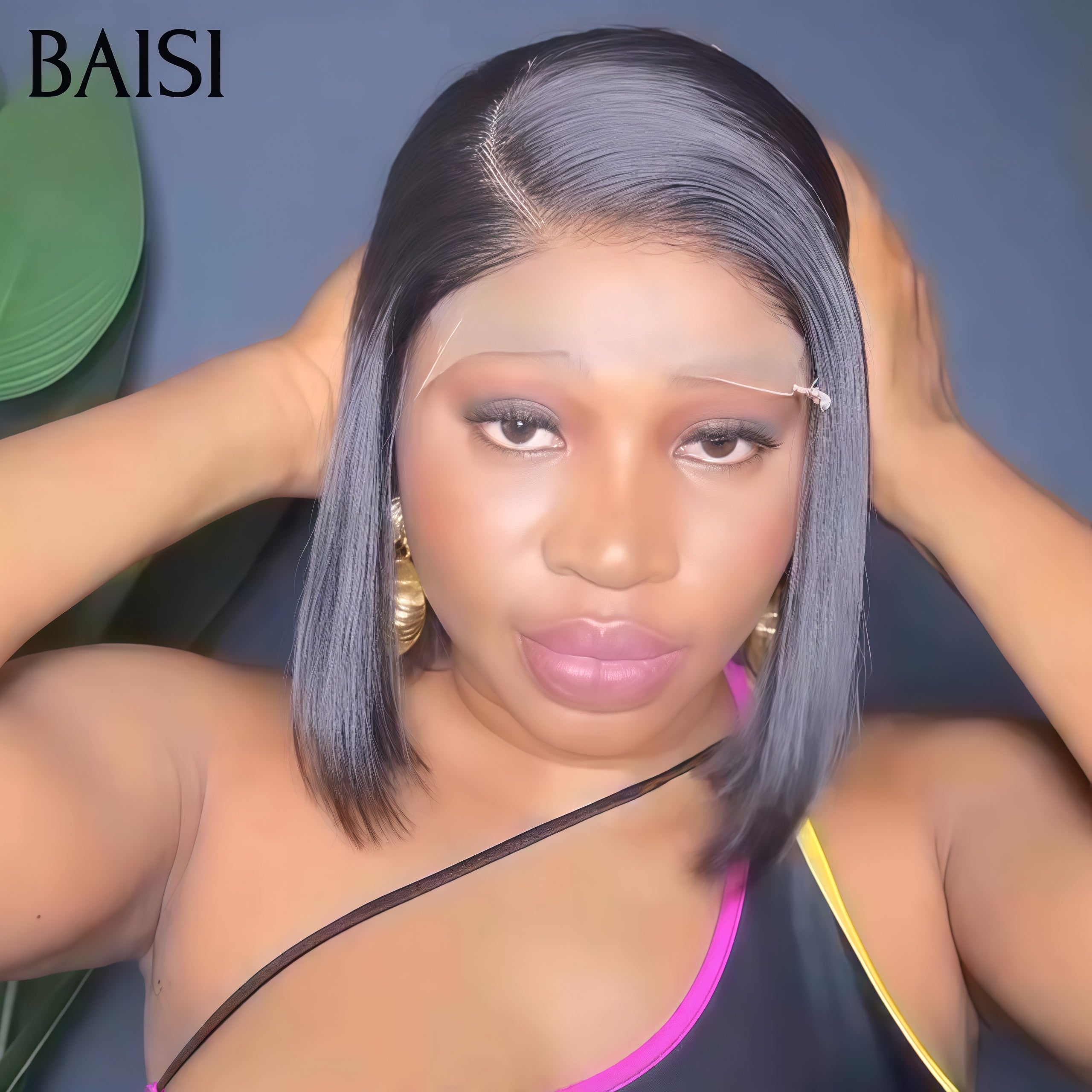 BAISI 1 Perruque 4X4 lace closure 8 pouce 69€ ou 2 Perruques pour revendre 162€  en 100% vrais cheveux humains