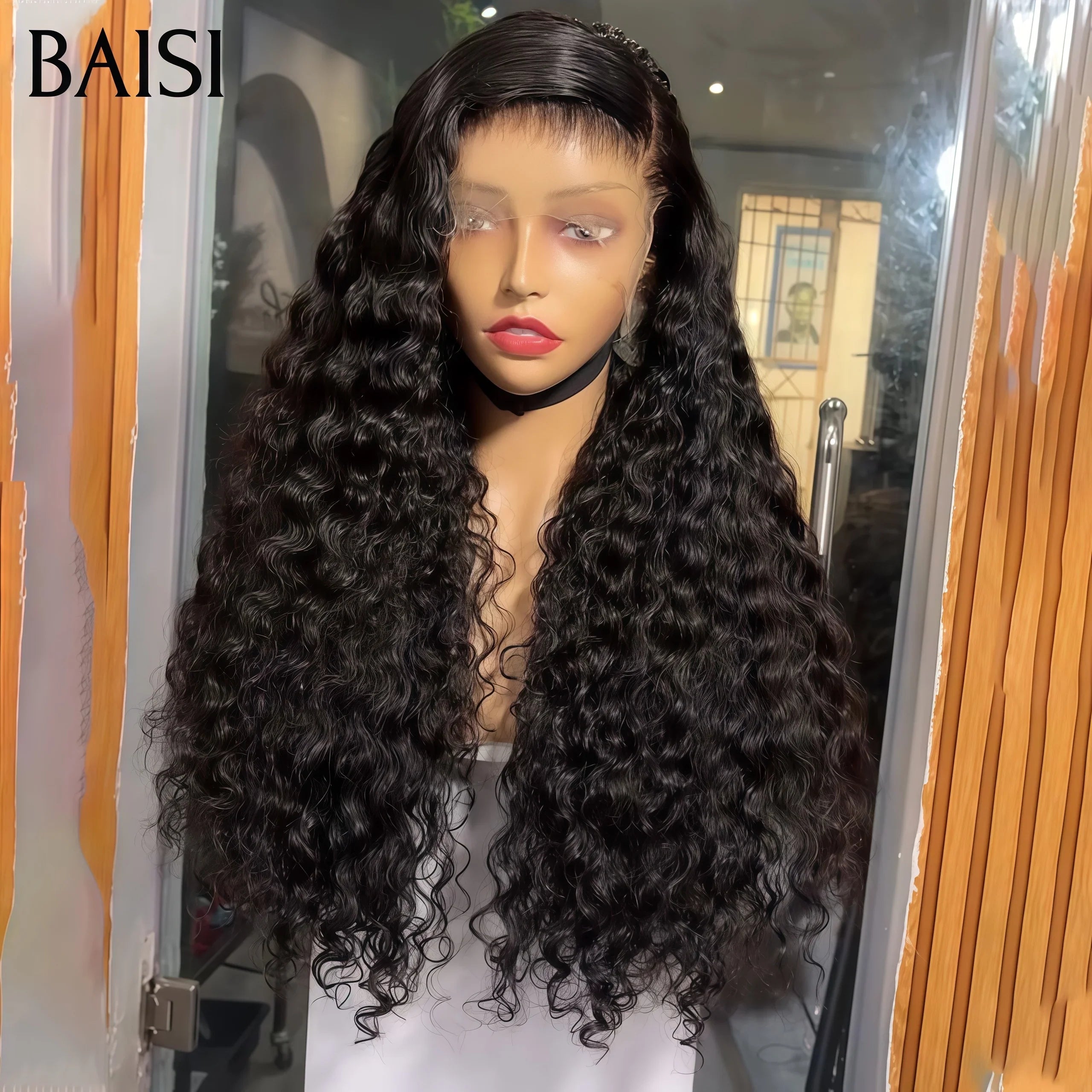 BAISI Buy at least 2 wigs at factory supplier price 13x4 Lace Frontal Wig deep Wave In 100% Human Hair (No Code Needed)