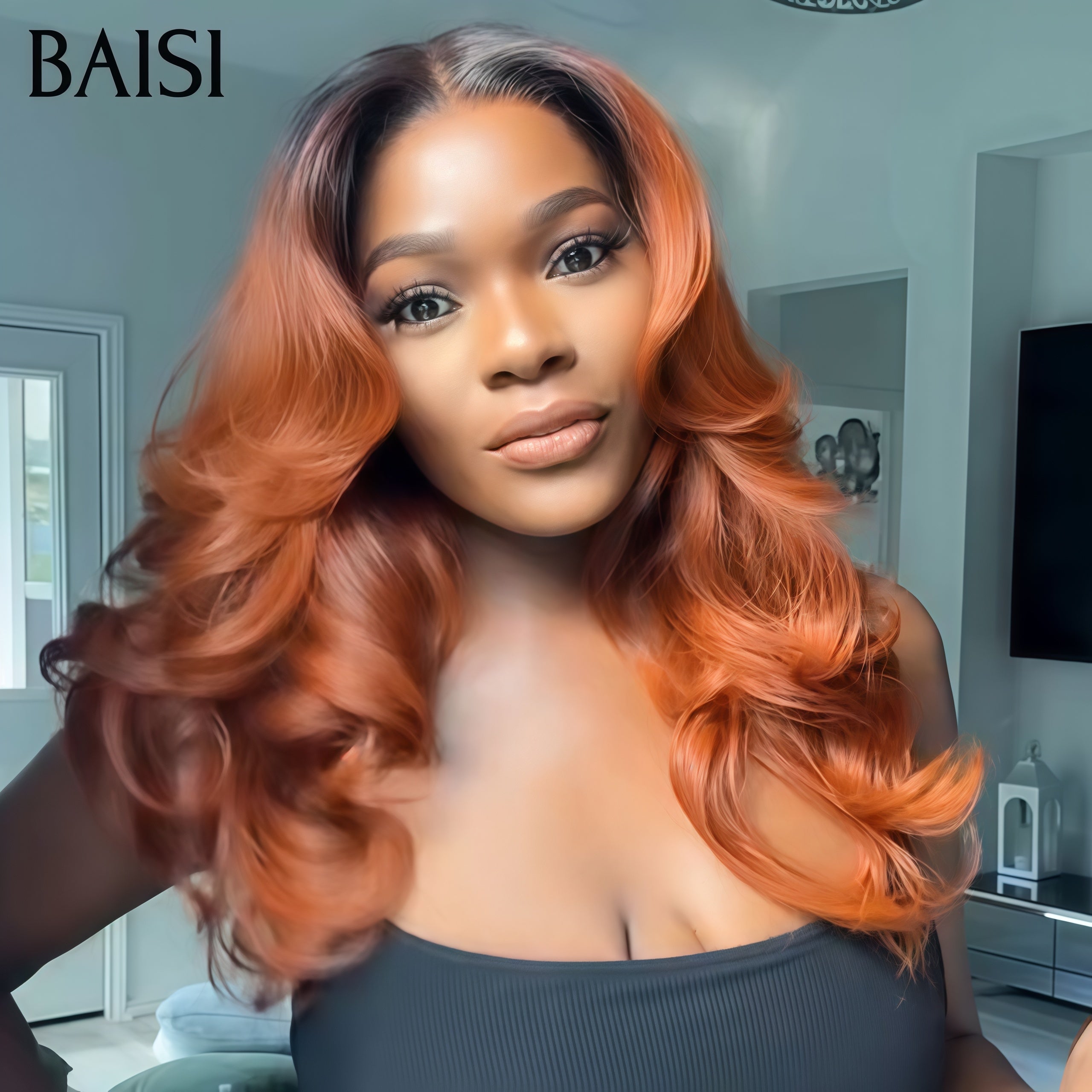 BAISI 13x4 lace frontal  18 pouces body wave 145€ en couluer 1BT33# ou 4X4 perruque Body wave 24 Pouce 149€ en France TVA 0€ 48H arrivé en 100% cheveux humains
