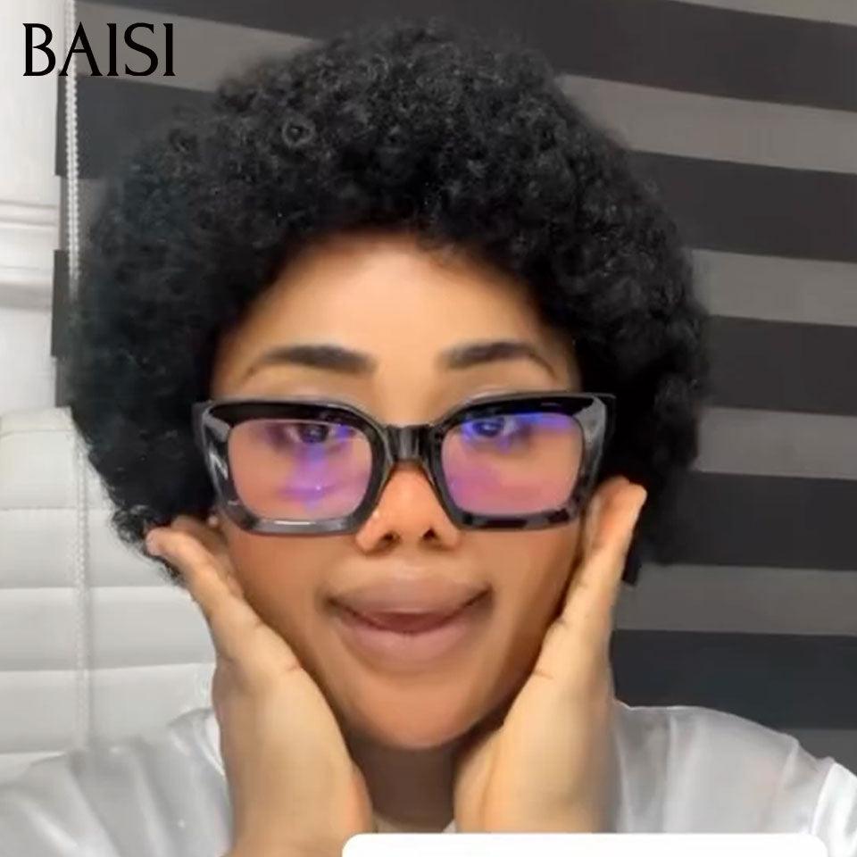 BAISI Achetez 2 perruques minimum au prix d'usine fournisseur en France TVA 0€ 48H arrivé Coupe Pixie Lisse En NOIR et  Marron #1BT4 ou pixie curly 46€  100% Vrais Cheveux Humains (Pas Besoins De Code)