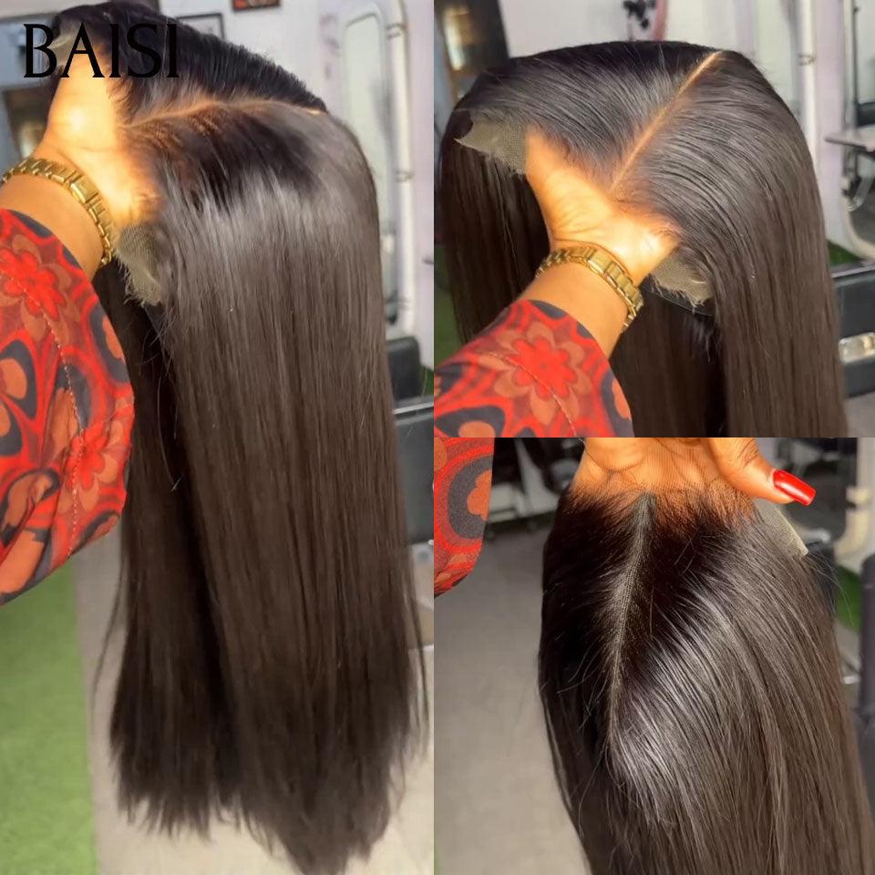 BAISI BLACK FRIDAY PROMO 4x4 Closure Human Hair Wig For Black Women