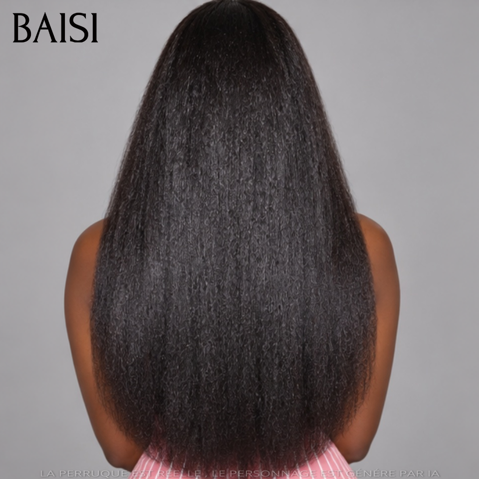 BAISI PROMO Offre spéciale 13X4 lace frontal Perruques kinky straight NOIR 18 pouce 99€ en 100% vrais cheveux humains