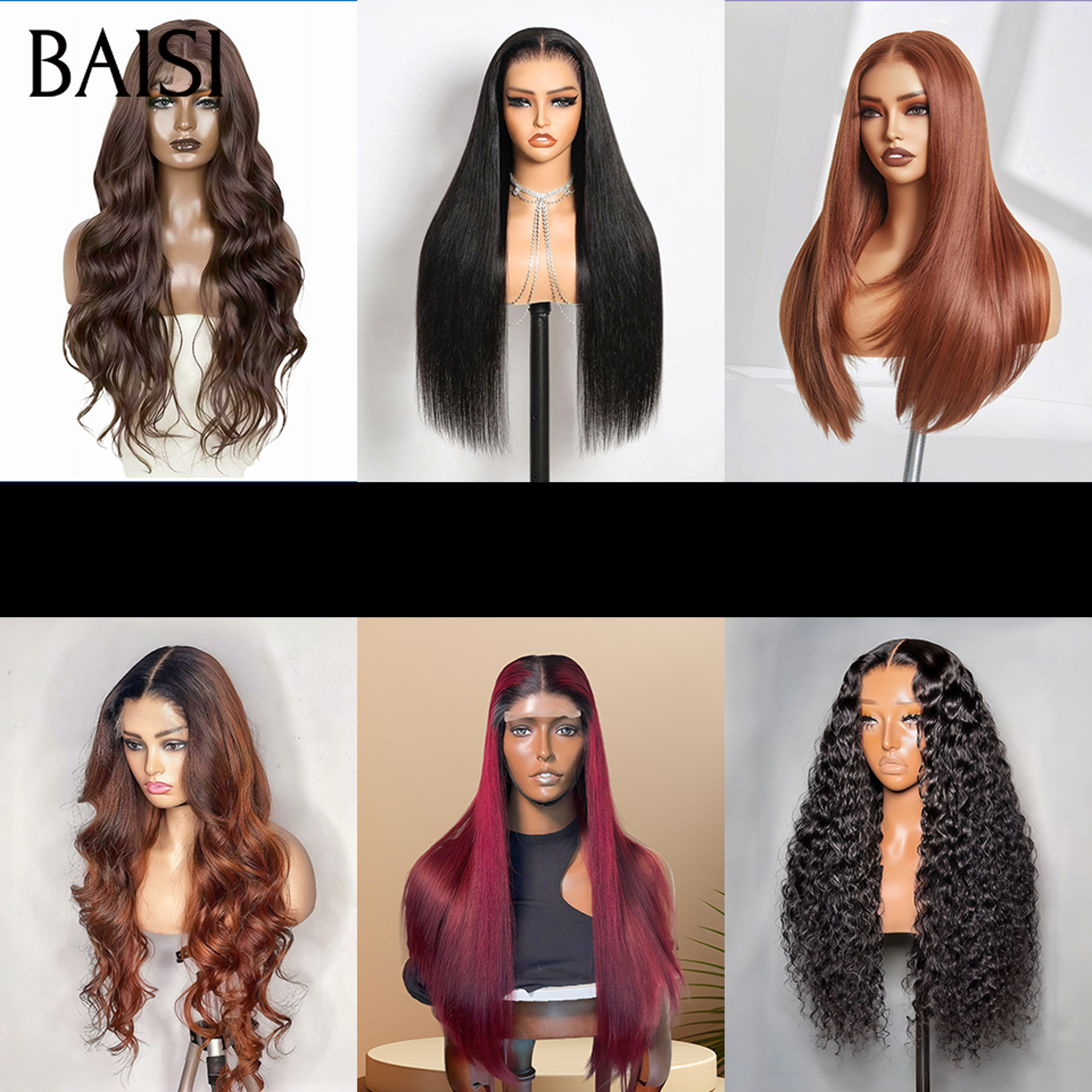BAISI 6 Perruques 460€ Facile à Revendre PROMO Prix Fournisseur Soldes en 100% Cheveux Humains
