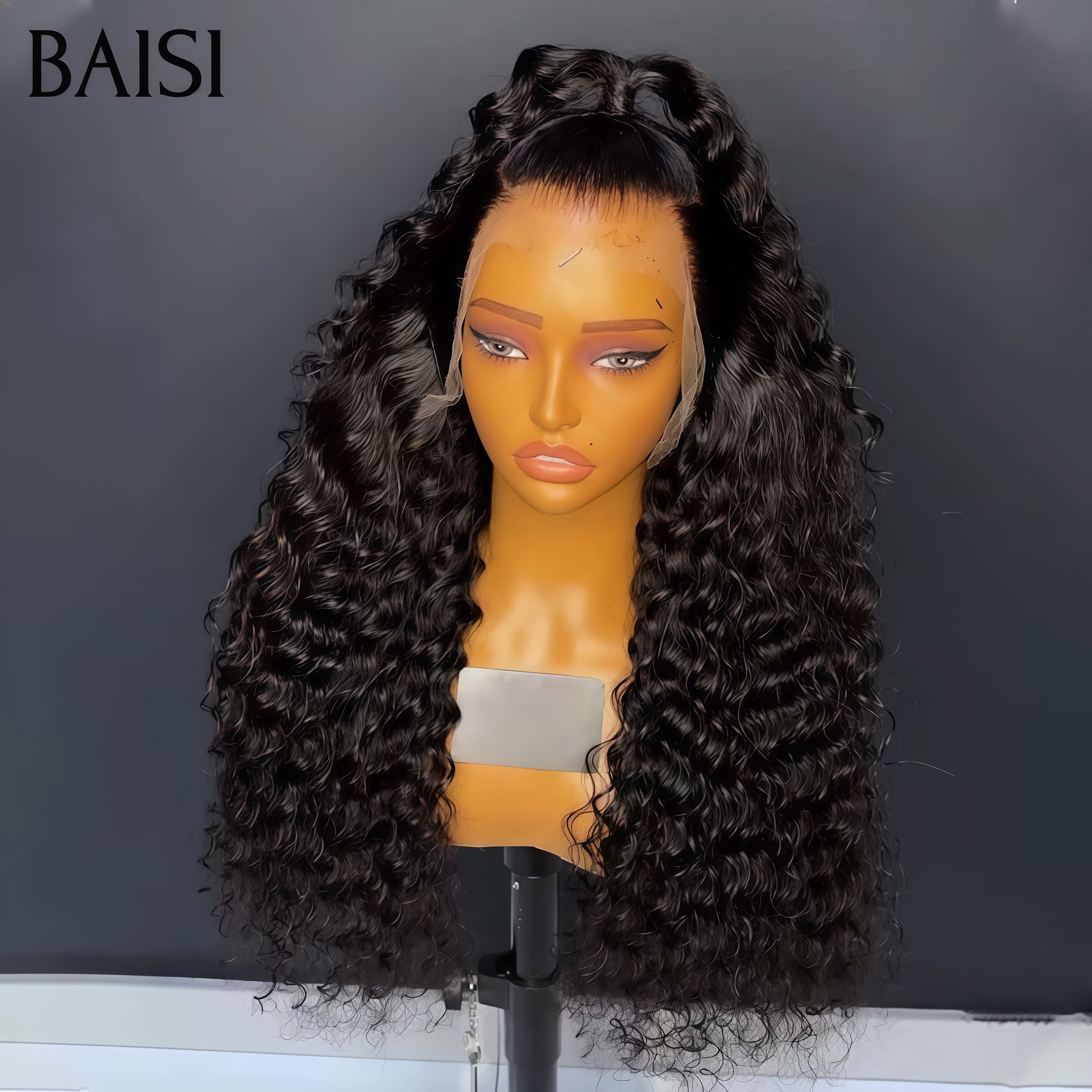 BAISI Achetez 2 perruques minimum au prix d'usine fournisseur 13X4 frontal perruque trop longue Kinky curly en 100% cheveux humains
