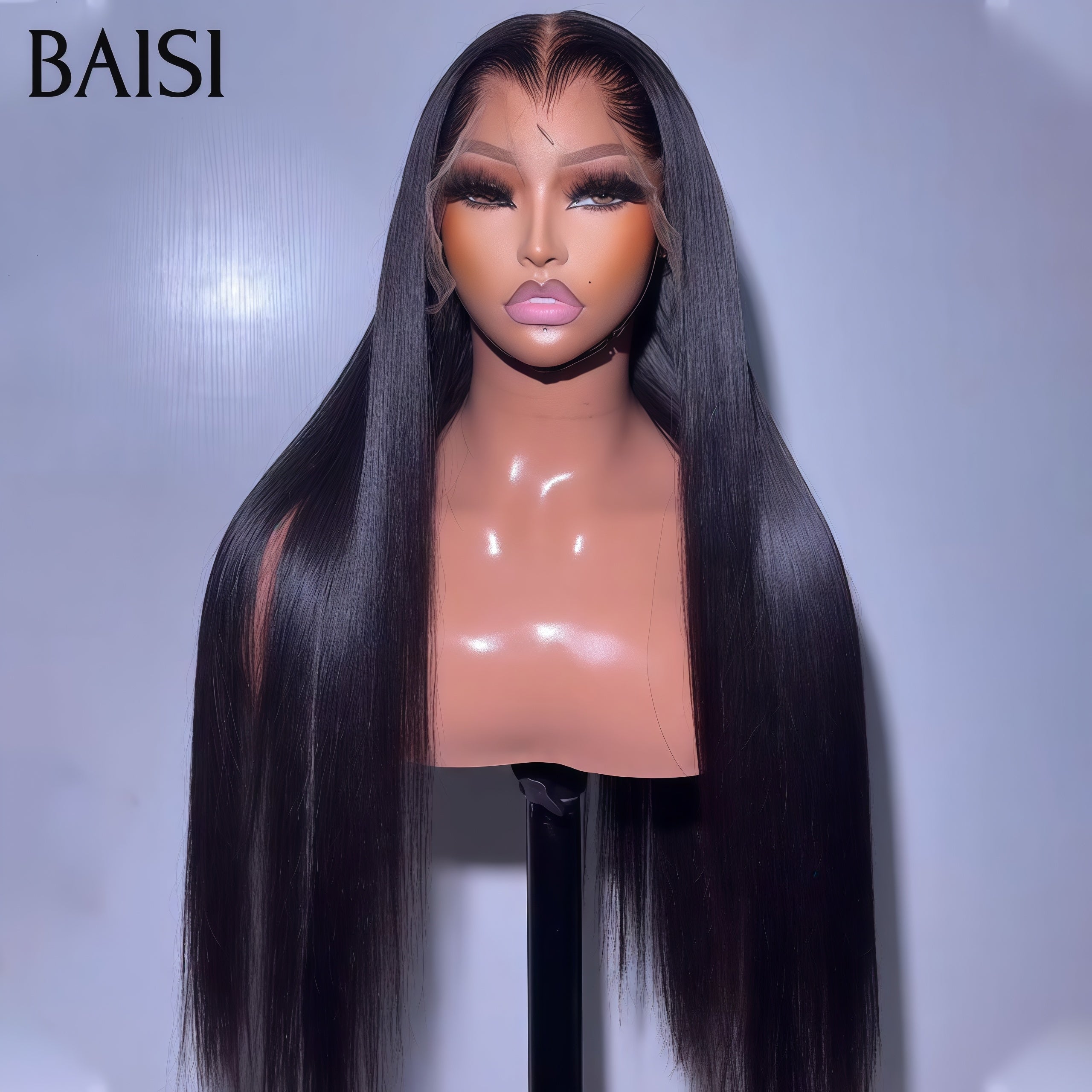 BAISI perruque avec lace frontal Lisse BLACK FRIDAY Bas Prix  100€ moitié prix en 100% cheveux humains
