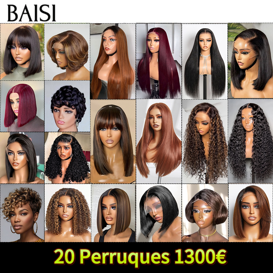 BAISI 20 Perruques 1300€ Facile à Revendre PROMO Prix Grossite en 100% Cheveux Humains