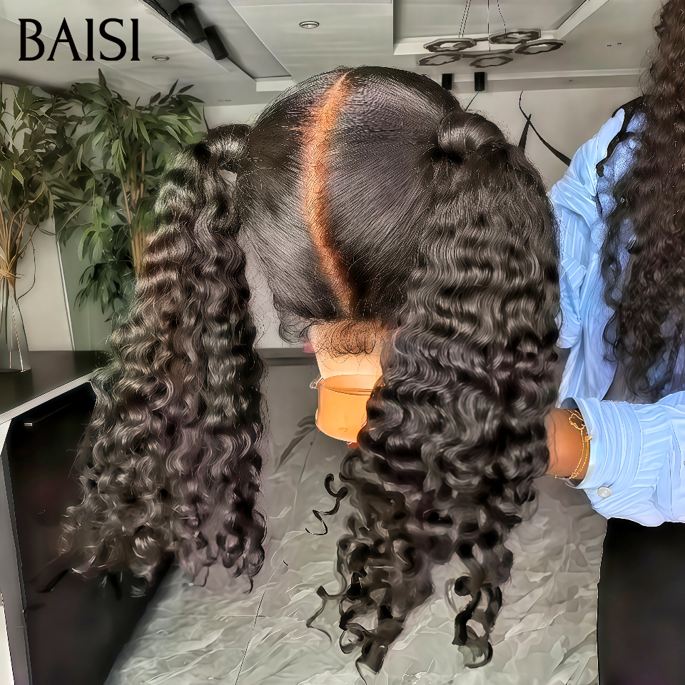 13x4 lace frontal Perruque avec Chignon de nattes PROMO Naturelle wave Nouveau produit en 100% Cheveux Humains