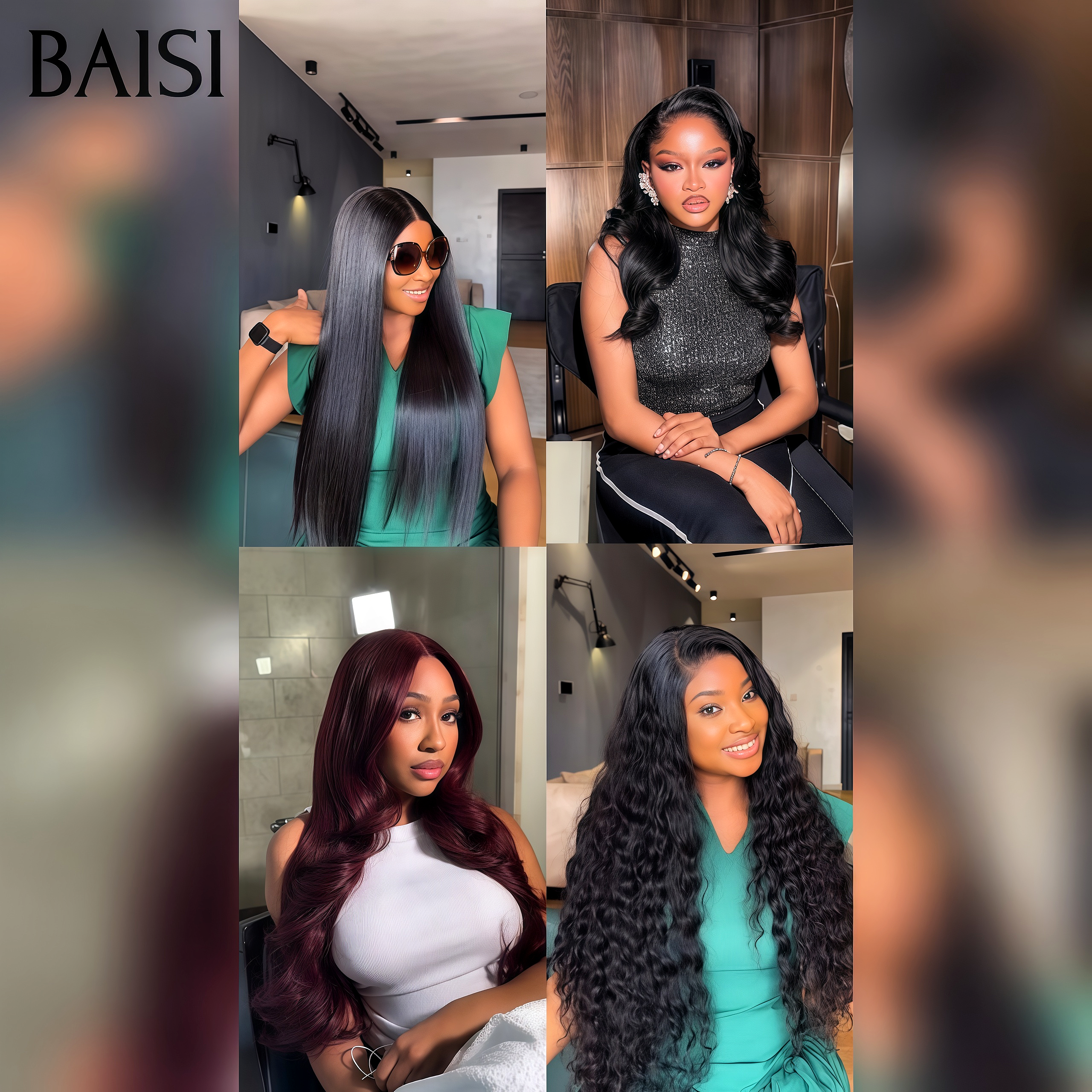 BAISI HAIR FR 4 Perruques 349€ 13X4 lace 20 pouces moitié prix En 100% Cheveux Humains MP50