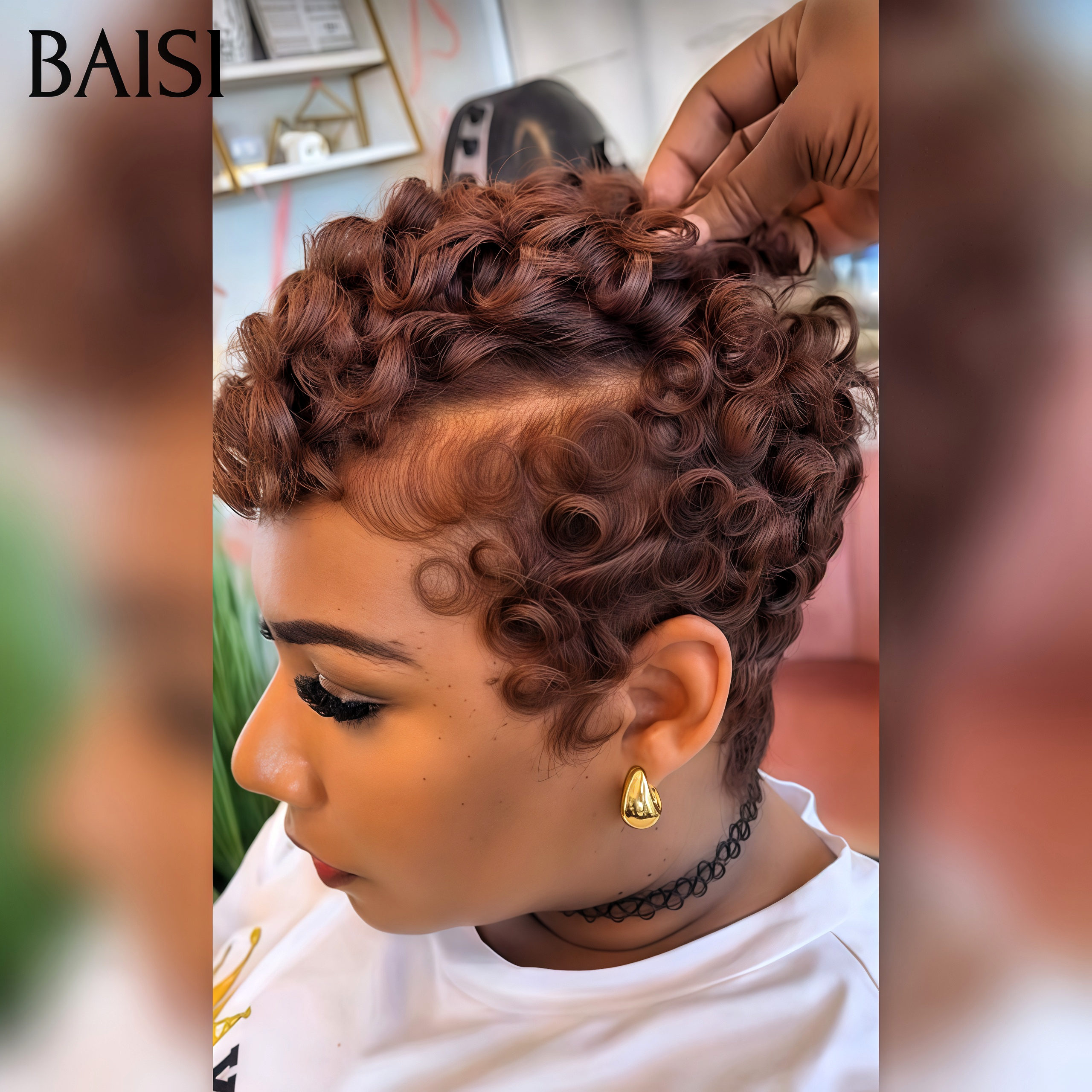 BAISI 13X4 Bob Body Wave Wig In Blonde #4T613 Pre-Plucked No Glue Needed in 100% Raw Hair Lace Already Cut