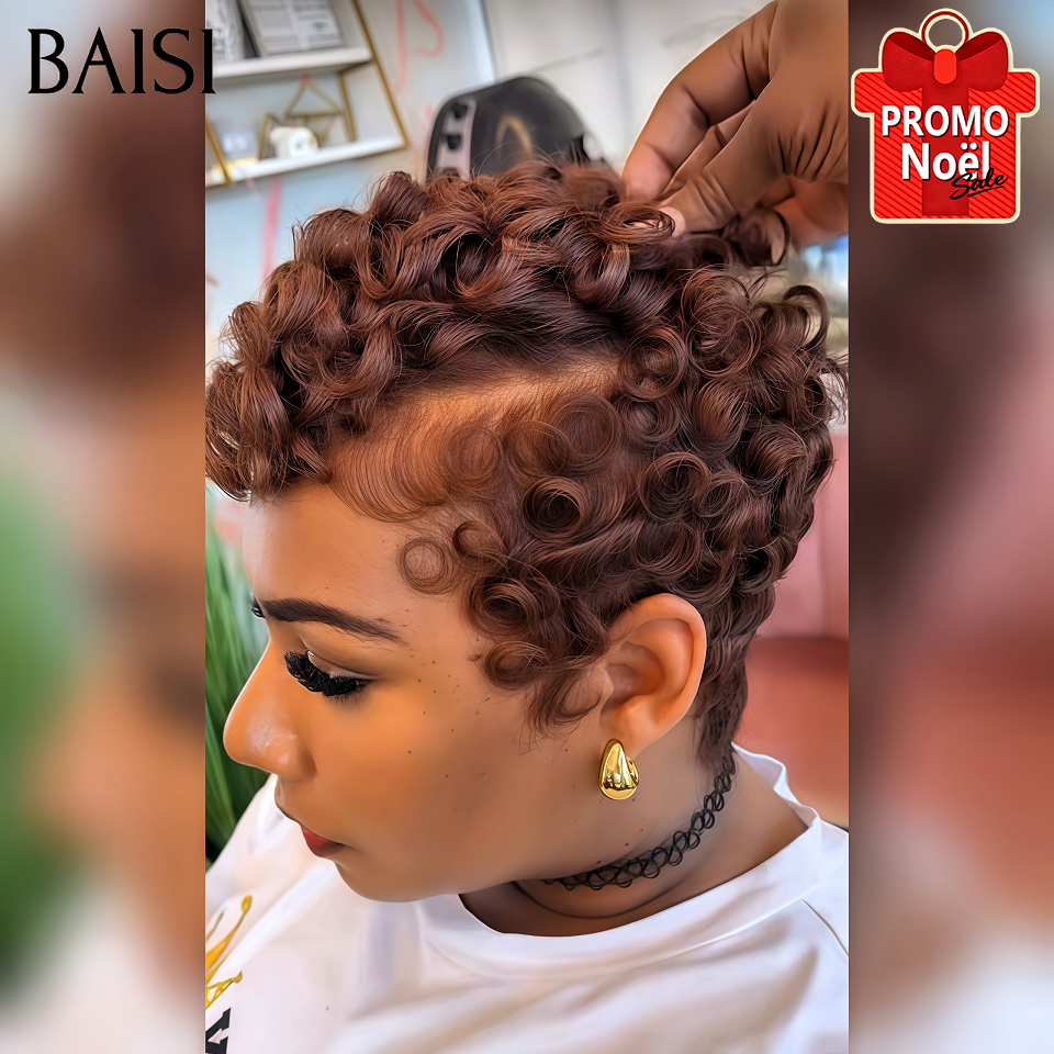 BAISI 13X4 Bob Body Wave Wig In Blonde #4T613 Pre-Plucked No Glue Needed in 100% Raw Hair Lace Already Cut