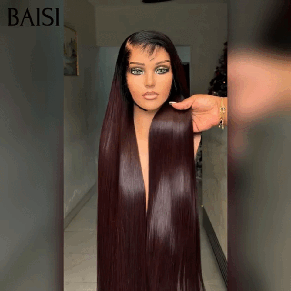 BAISI Acquista almeno 2 parrucche al prezzo di fabbrica fornitore 13x4 Lace Frontal Parrucca Liscia Nero Verde Smeraldo in 100% Capelli Umani (Nessun Codice Necessario)