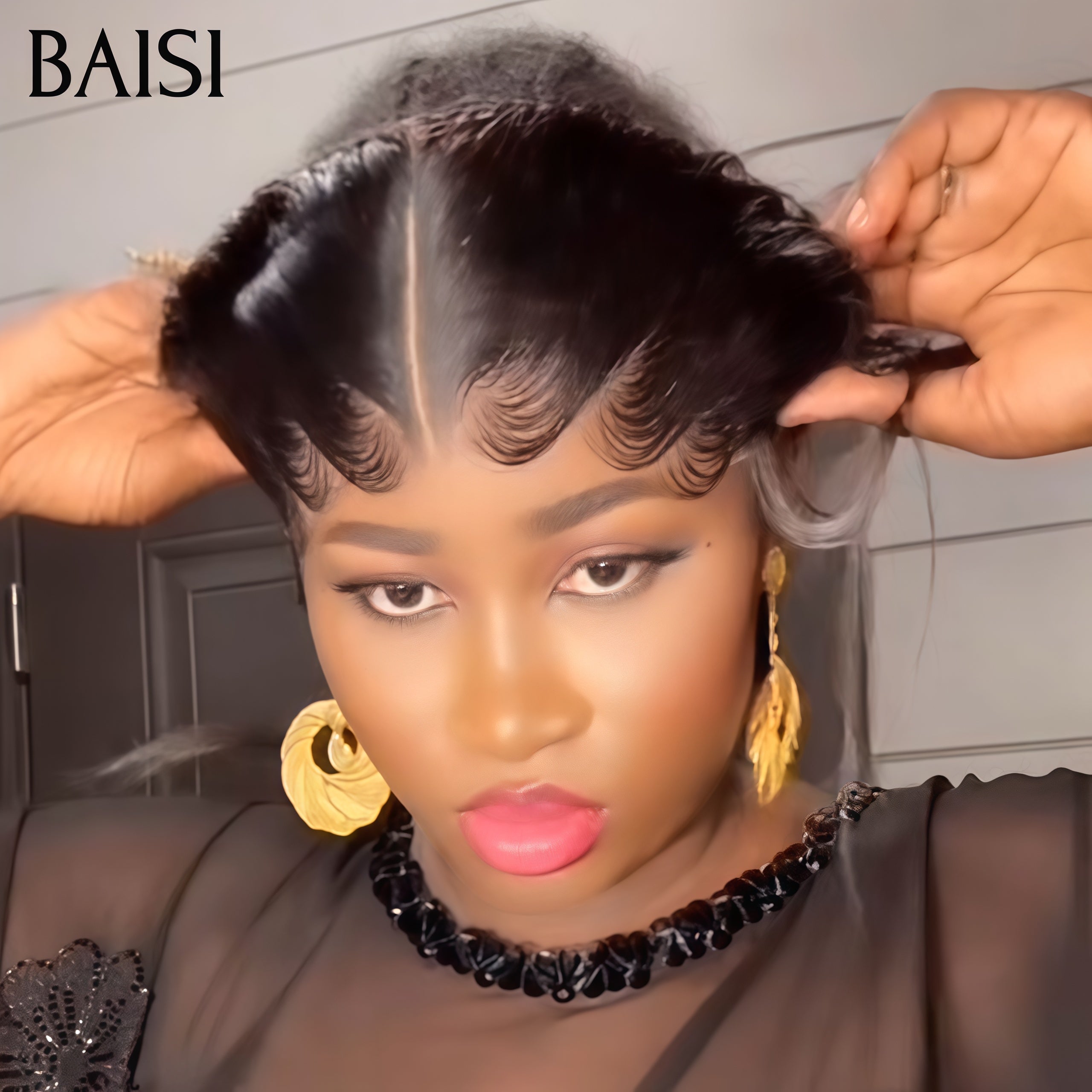 BAISI PROMO 1 Frontale + 1 Perruque = 99€ Lace Frontale avec natte prête à porter sans colle simple et efficace résultat beau et naturel   En 100% Cheveux Humains