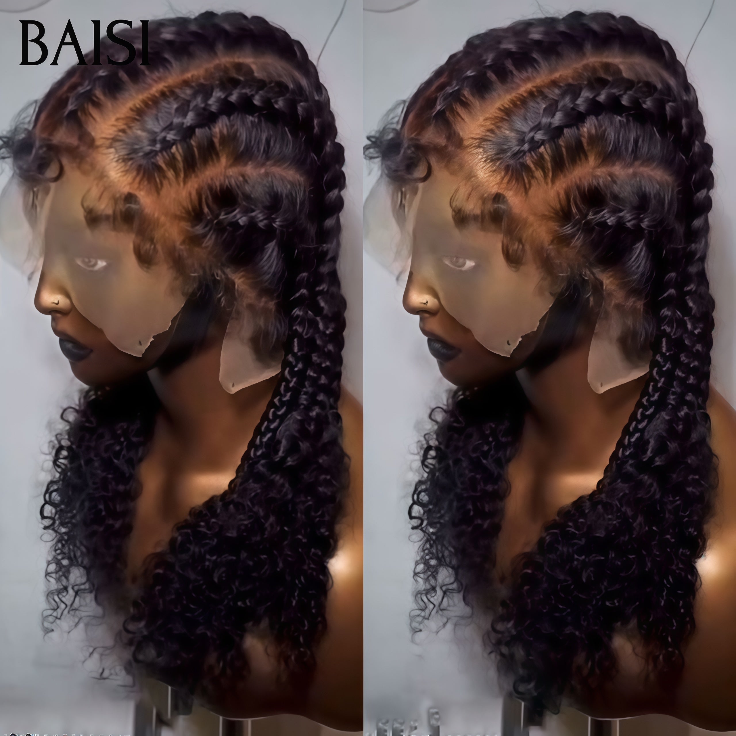 BAISI Nouvelle Arrivée Promo Full lace 139€ Nattes Longue 100% cheveux humains avec baby hair coiffure naturel 100% Cheveux humain