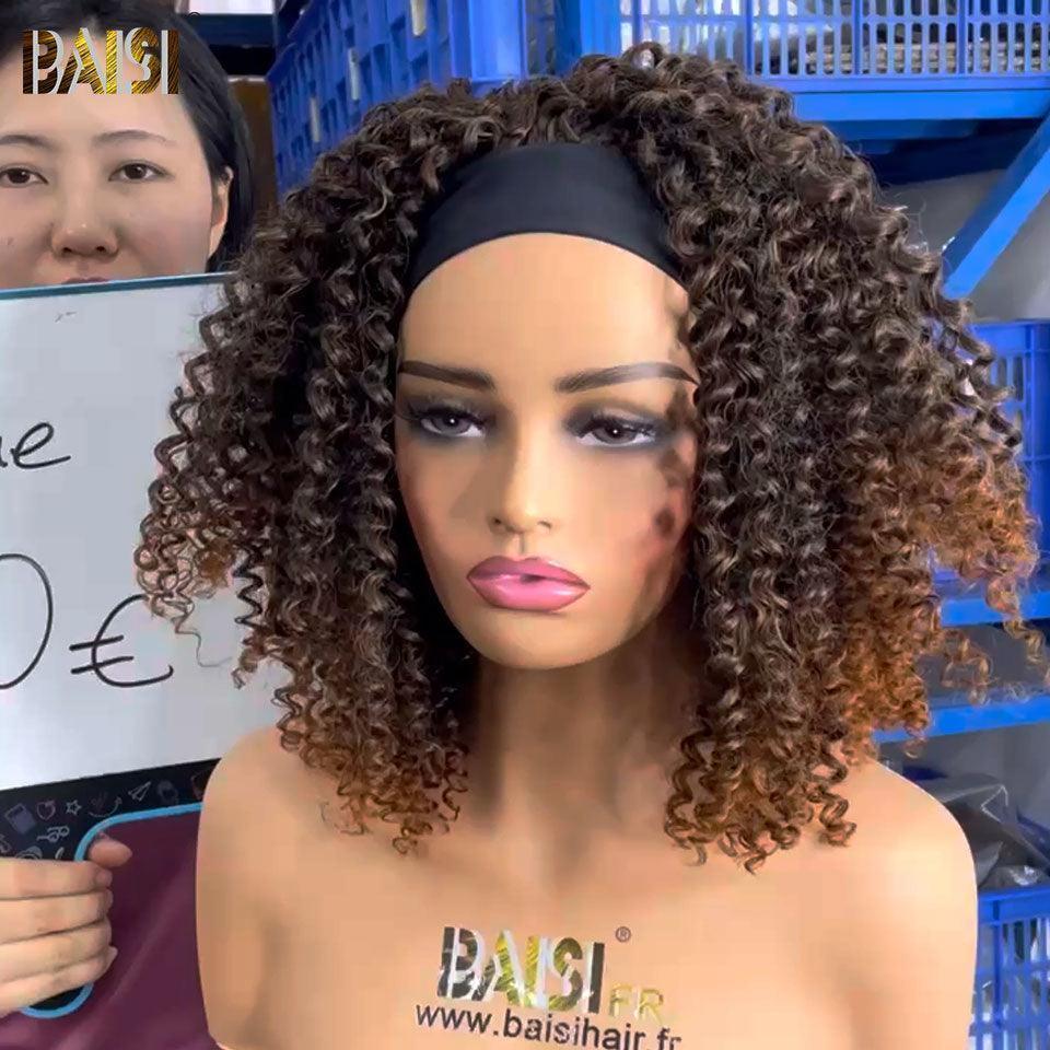 BAISI Lot De 3 Perruques 79€ prix Abordable sans colle sans lace facile à porter cheveux Synthetique