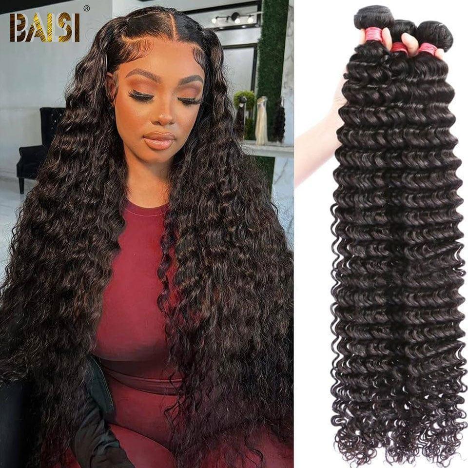 BAISI 10A Deep Wave Virgin Hair Weave