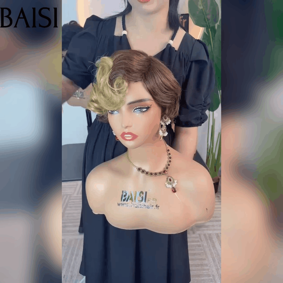 BAISI Pixie En Couleur #4#27 46€ en 100% Cheveux Humains