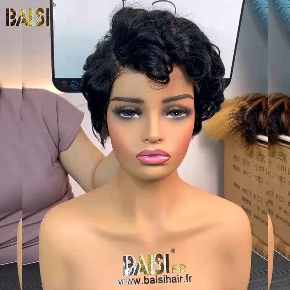 BAISI Achetez 2 perruques minimum au prix d'usine fournisseur en France TVA 0€ 48H arrivé petite coupe fabriqué à la machine (Pas Besoin de Code)
